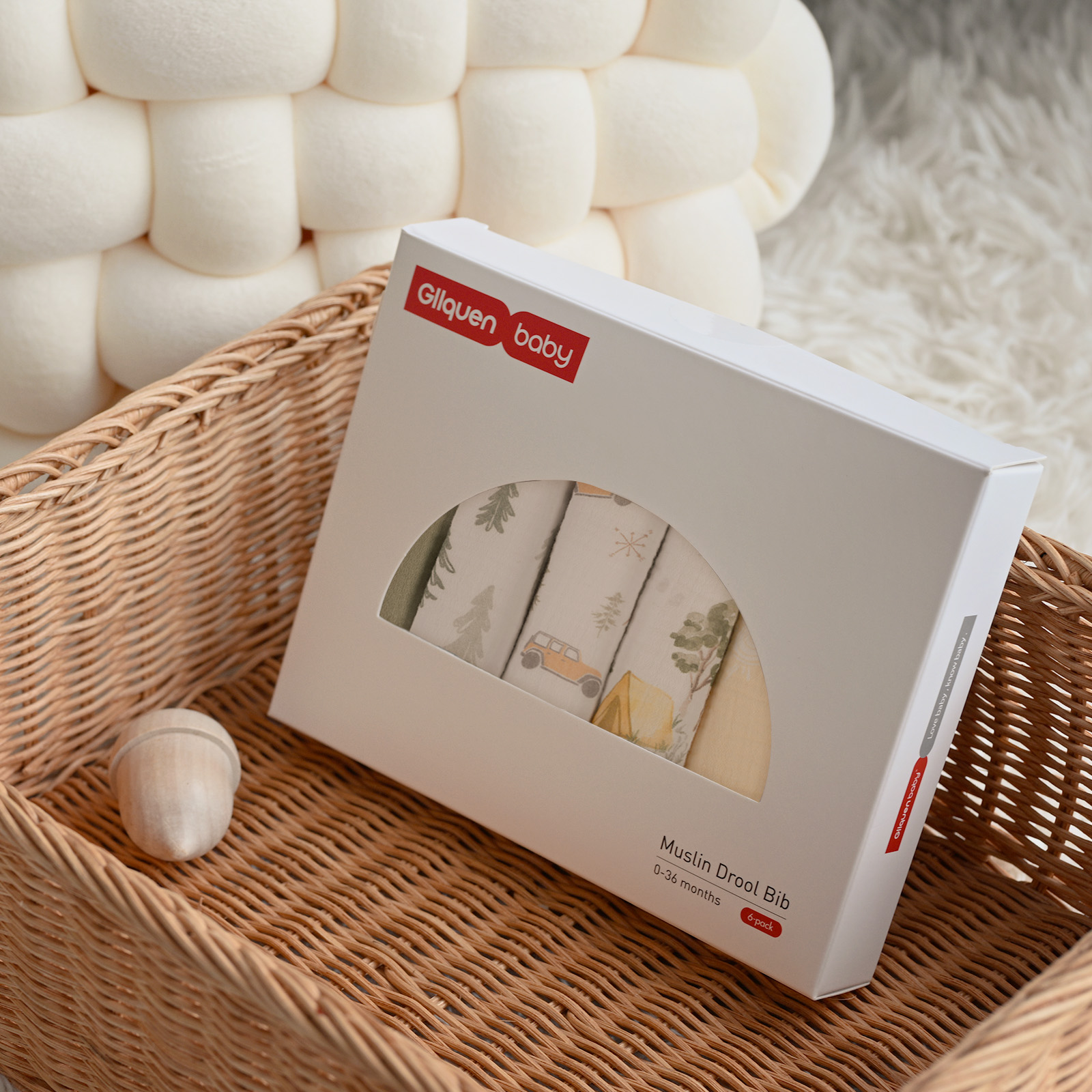 Cross-country Adventure | baby muslin bibs 6 pack | 0-36 months