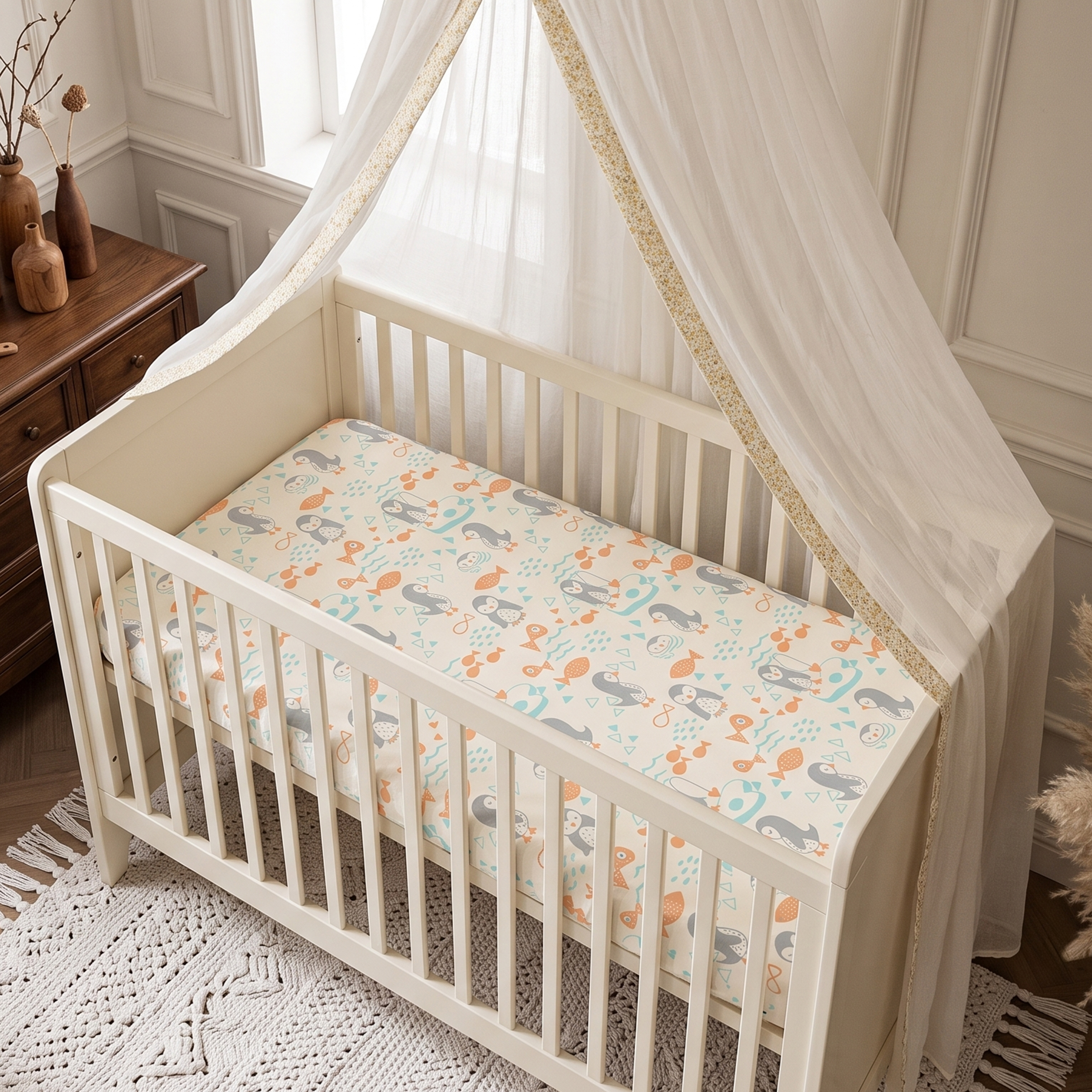 Sage Arctic Friends | Soft Microfiber Baby Crib Sheets 3 Pack