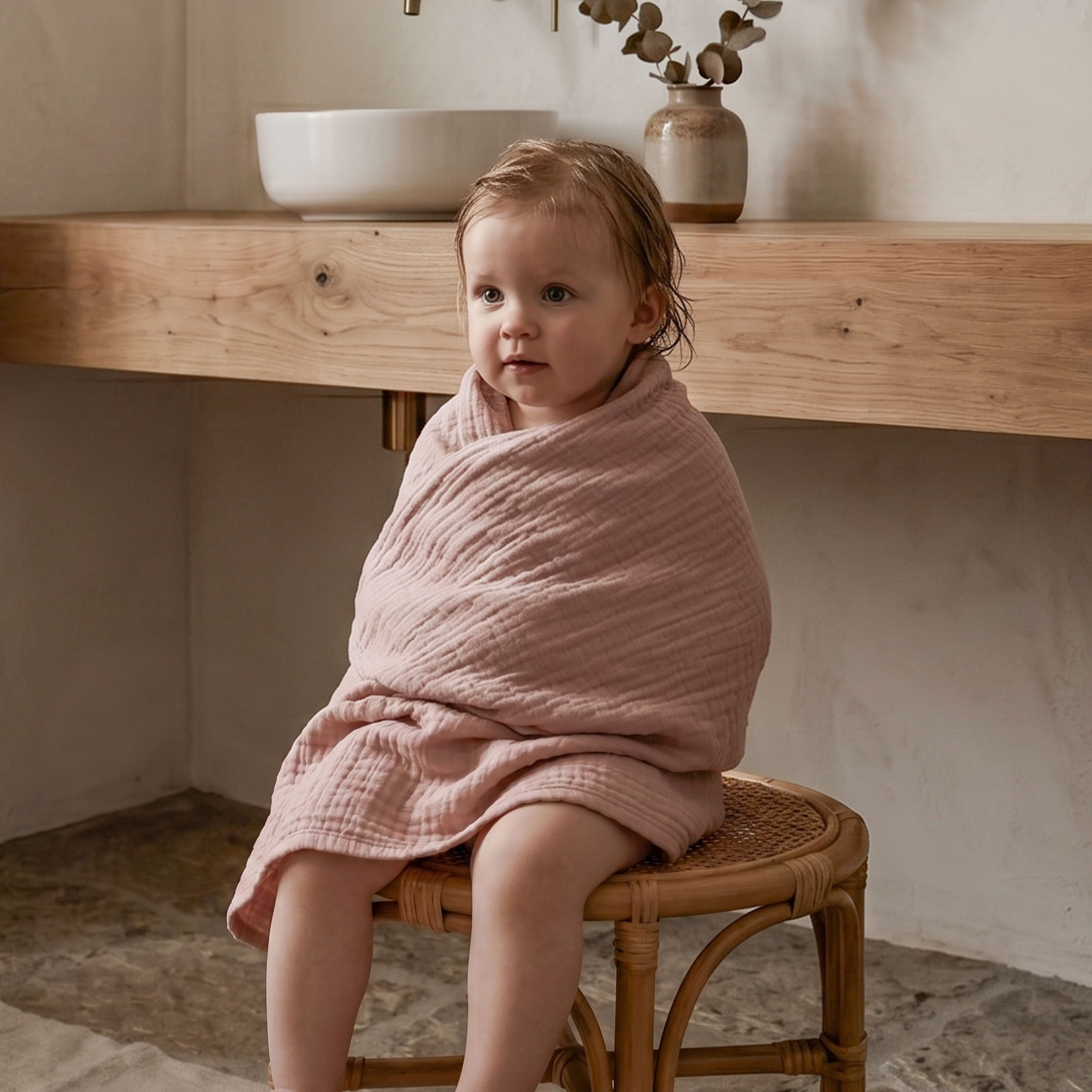 Muslin Swaddle Blankets 5-Pack, 23.5"x23.5" - Soft Floral Pastels