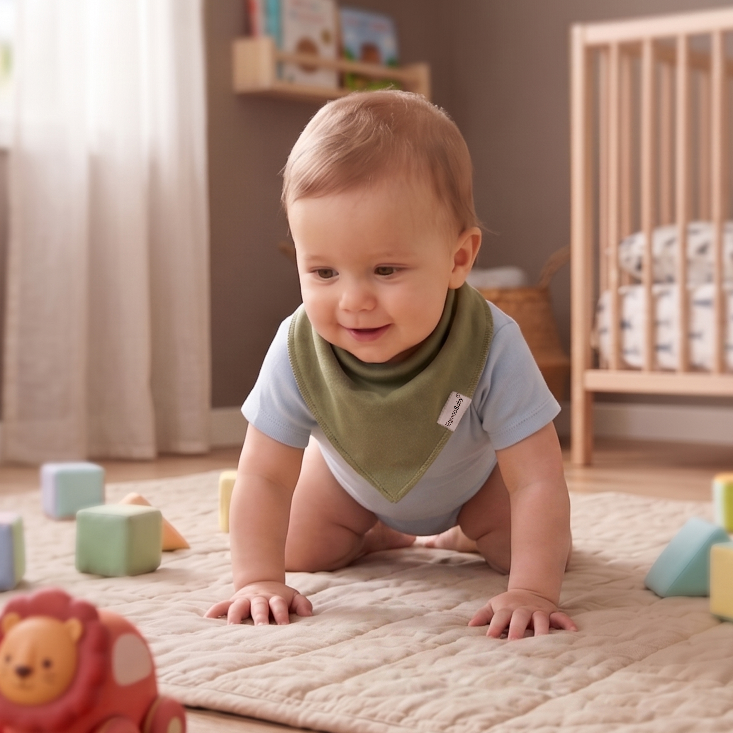 Super Absorbent Bandana Bibs 10 Pack - Warm Chroma Burst