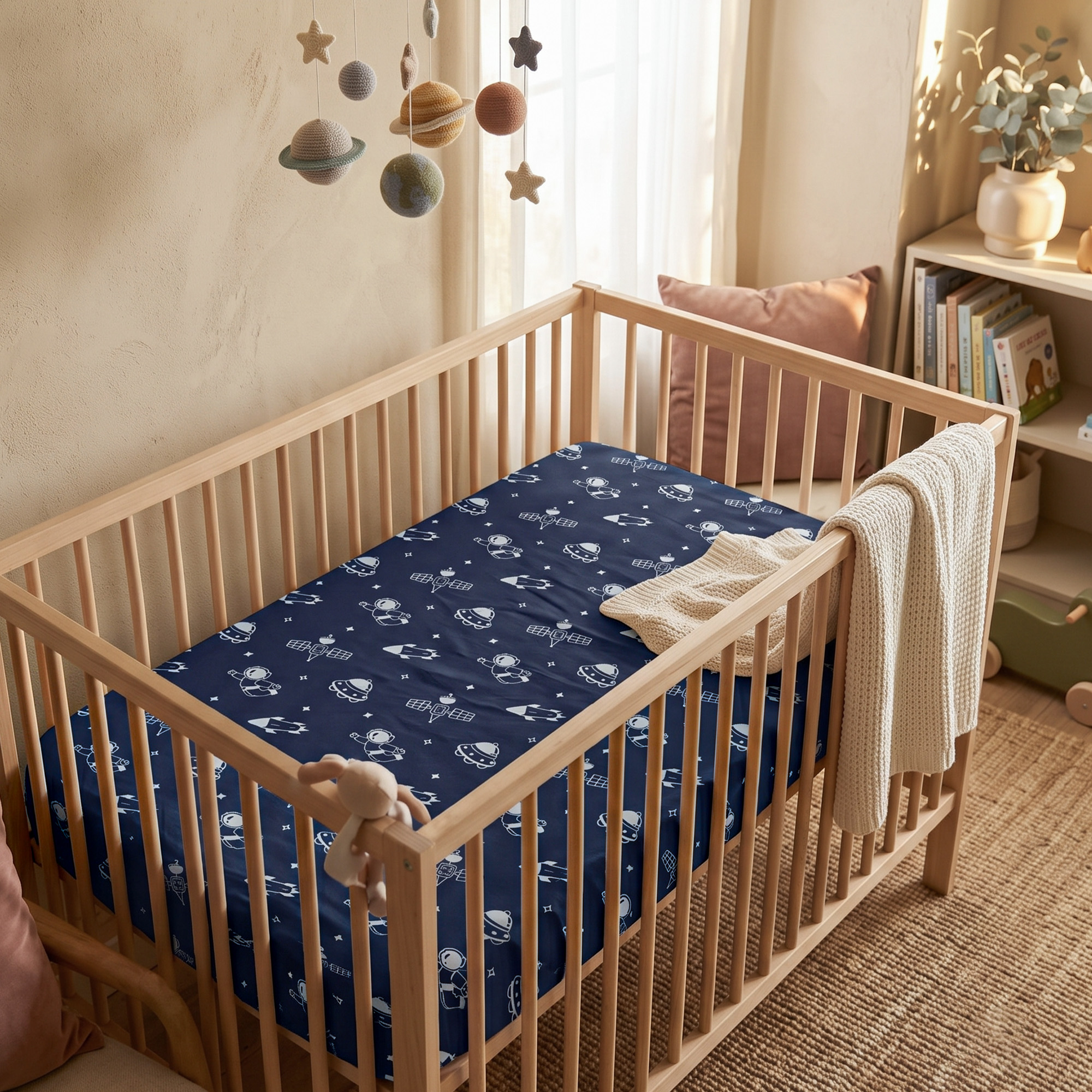 Midnight Space Adventure | Soft Microfiber Baby Crib Sheets 3 Pack