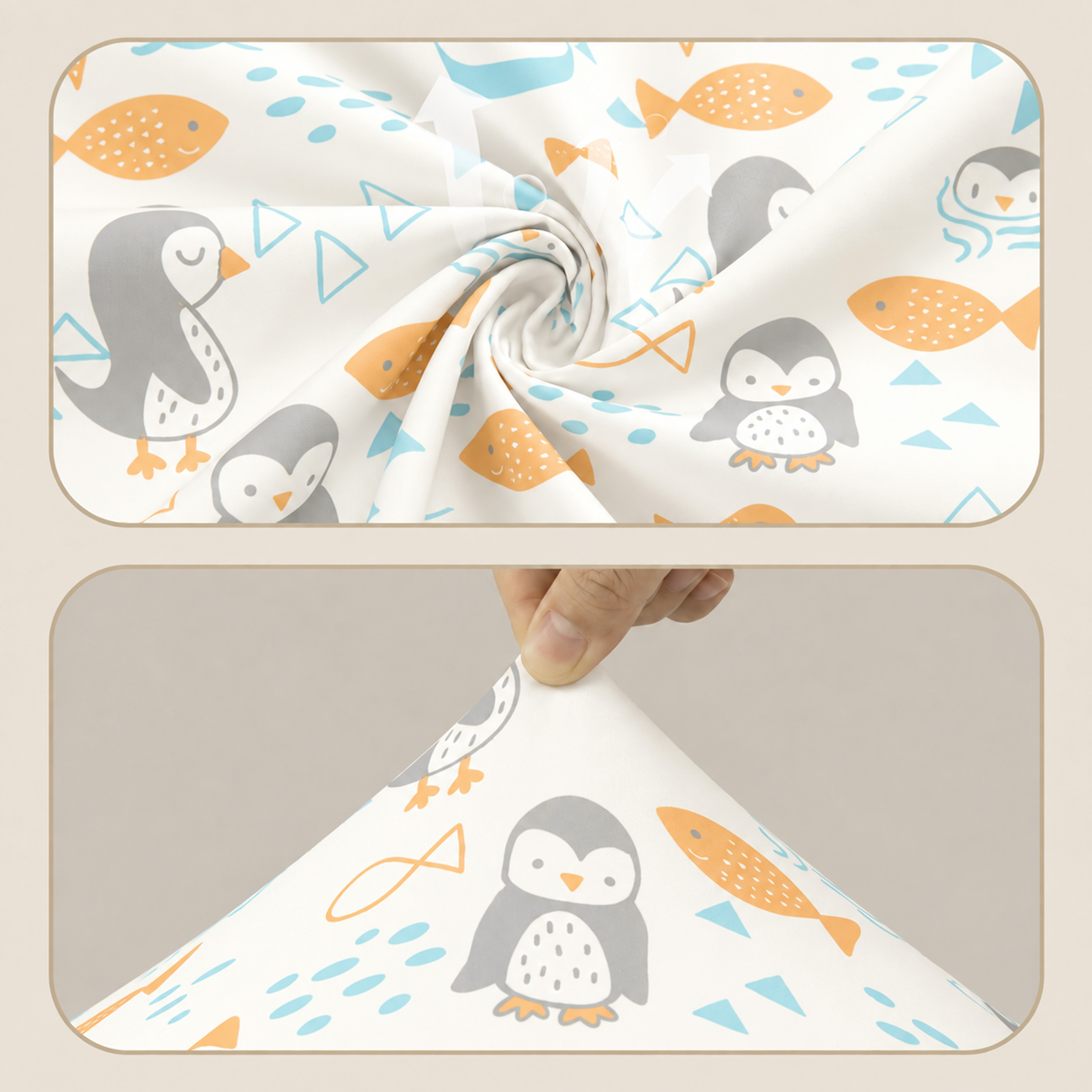 Sage Arctic Friends | Bassinet Sheets 3-Pack | 33*20''