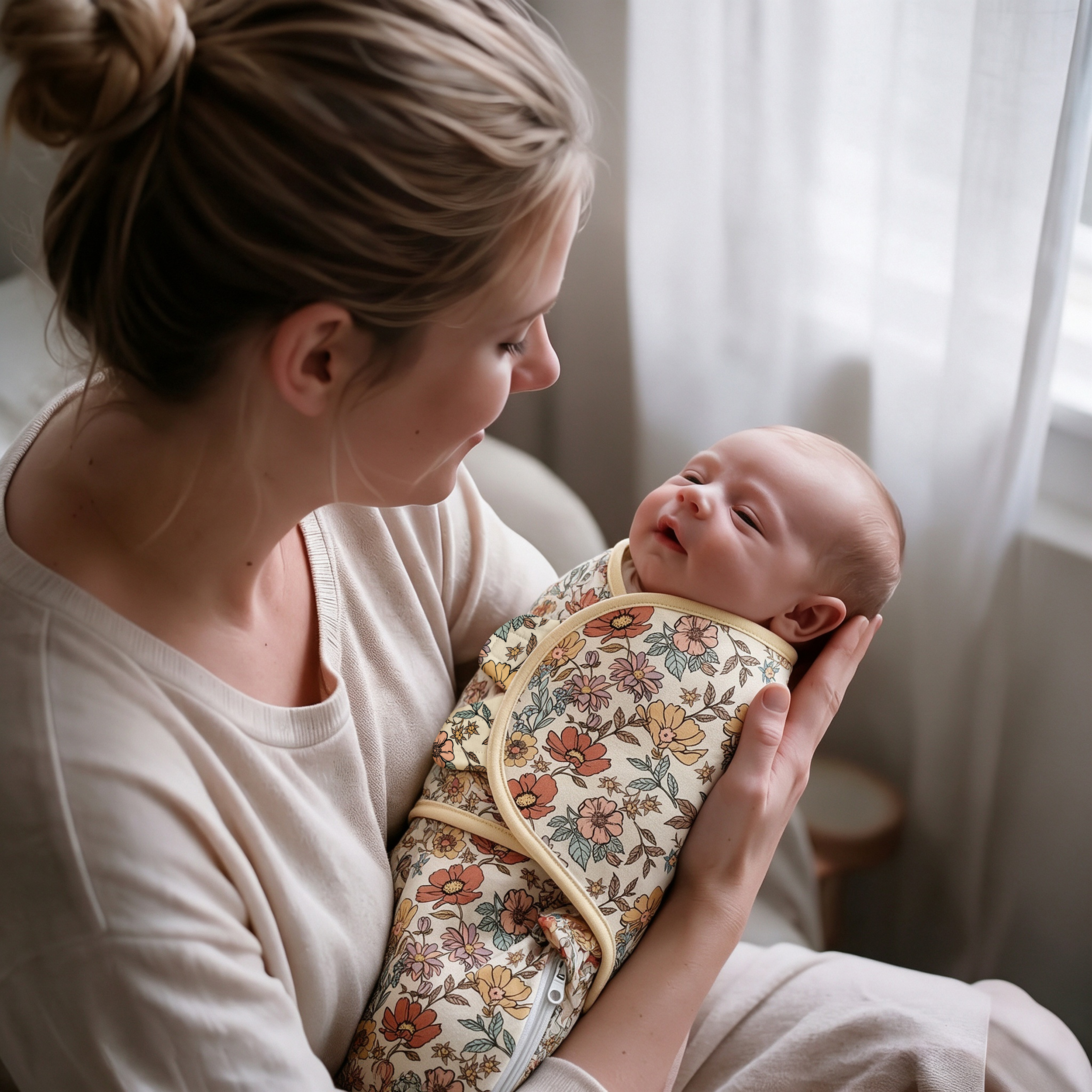 Vintage Flowers | Zipper Swaddle Wrap 2 Pack | 0-3 Months