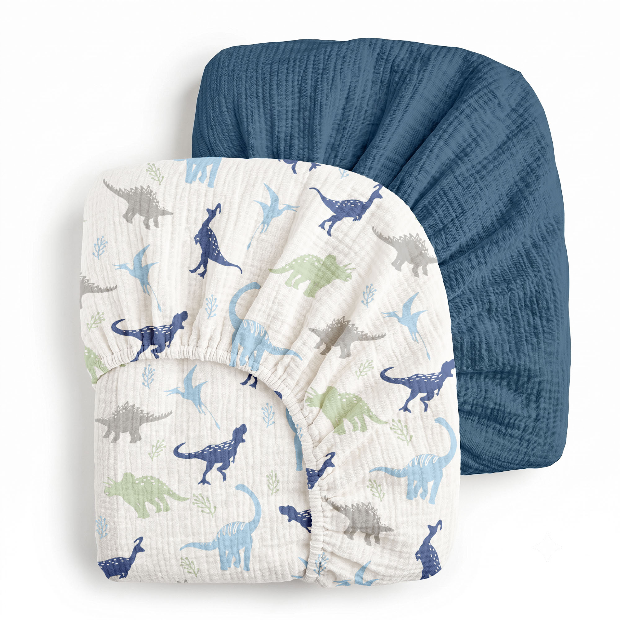 Sage Forest Deer | Muslin Crib Sheets 2-Pack | 52''*28''