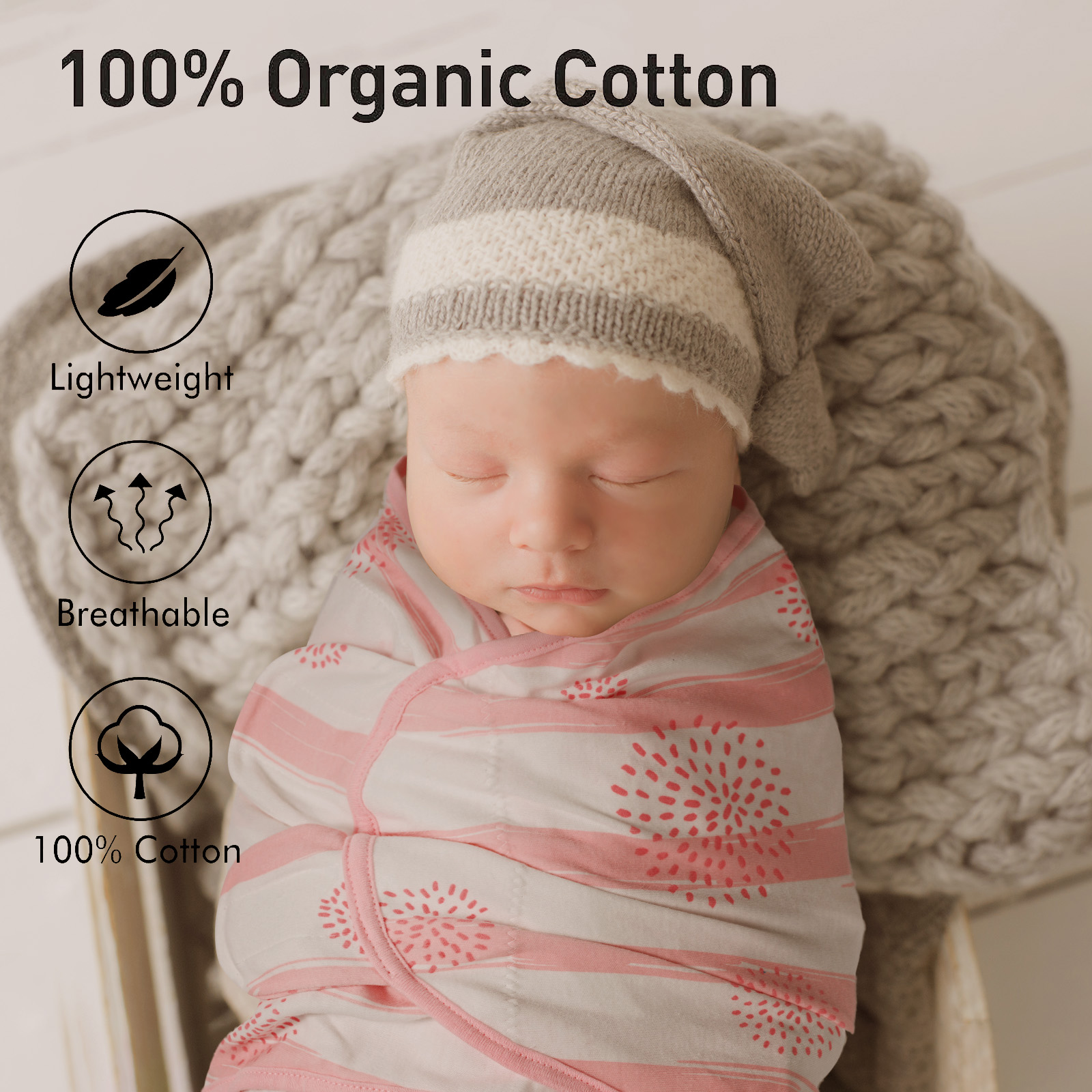 Flora Bloom | Gllquen baby Swaddle 0-3 Months 3 Pack