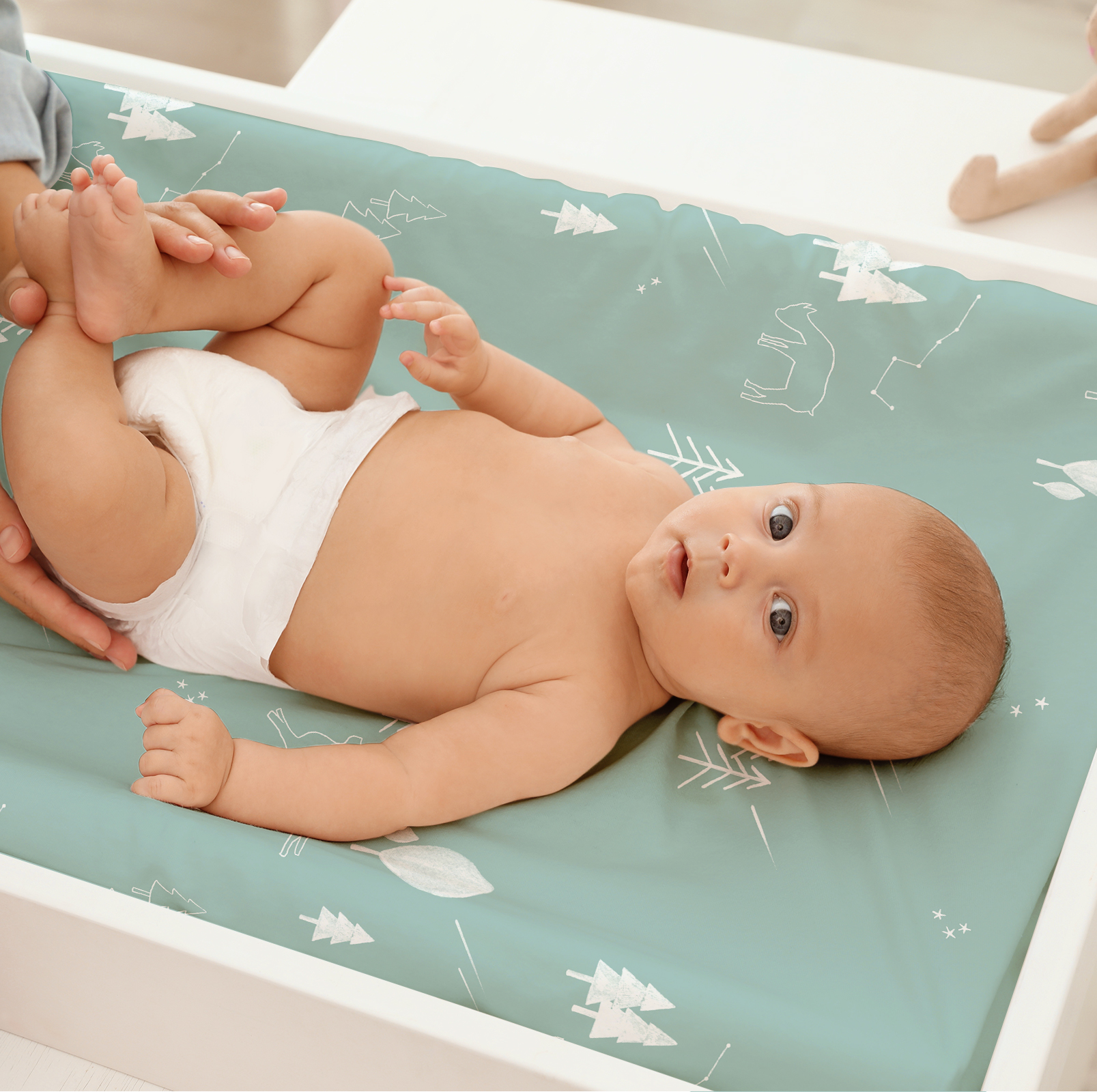 Forest Deer | Soft Microfiber Fitted Change Pad Cover & Bassinet Sheets 4 Pack | 16''*32''