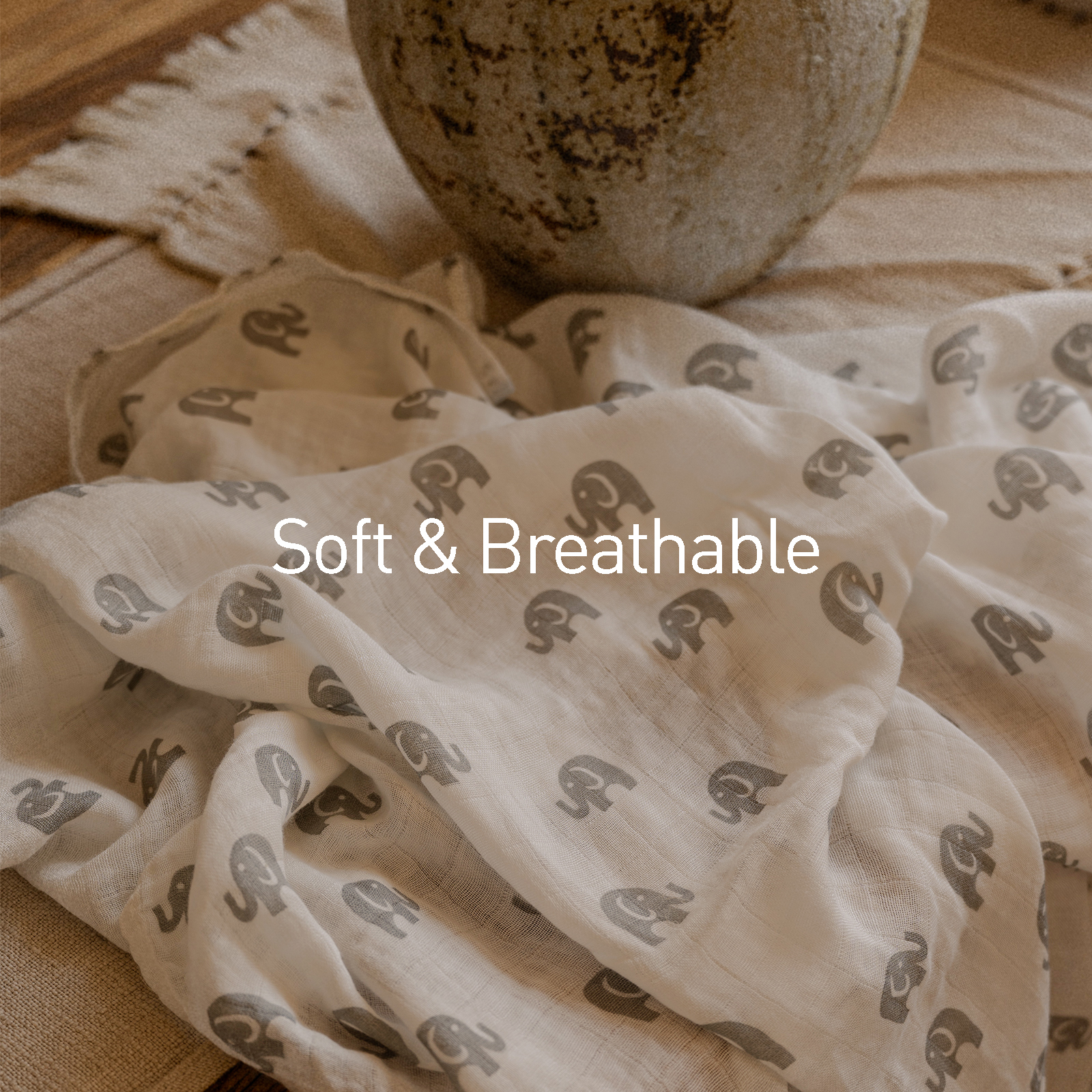 Muslin Swaddle Blankets 4-Pack, 35"x40" - Galaxy