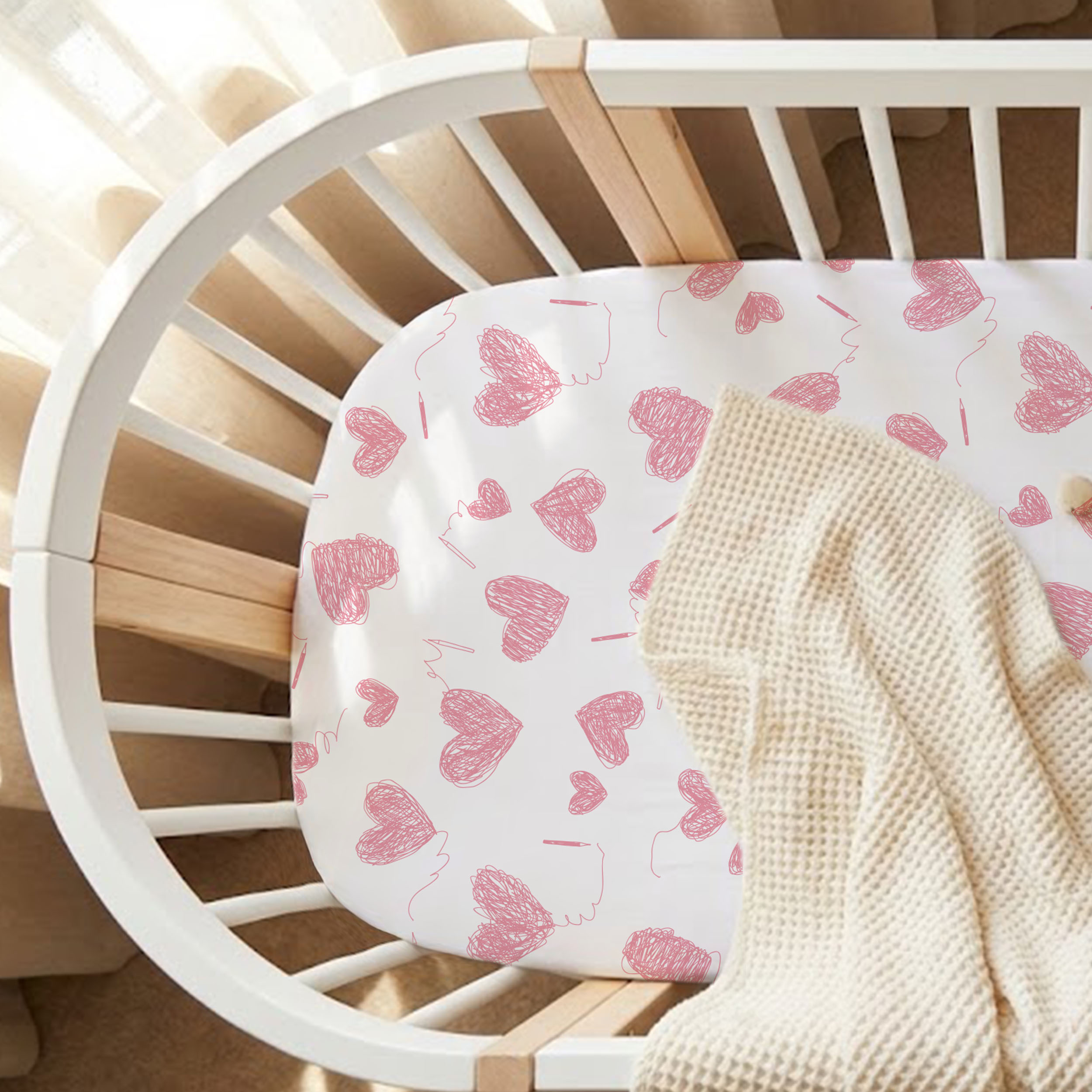 Chosen in Pink | Bassinet Sheets 4-Pack | 20*33''