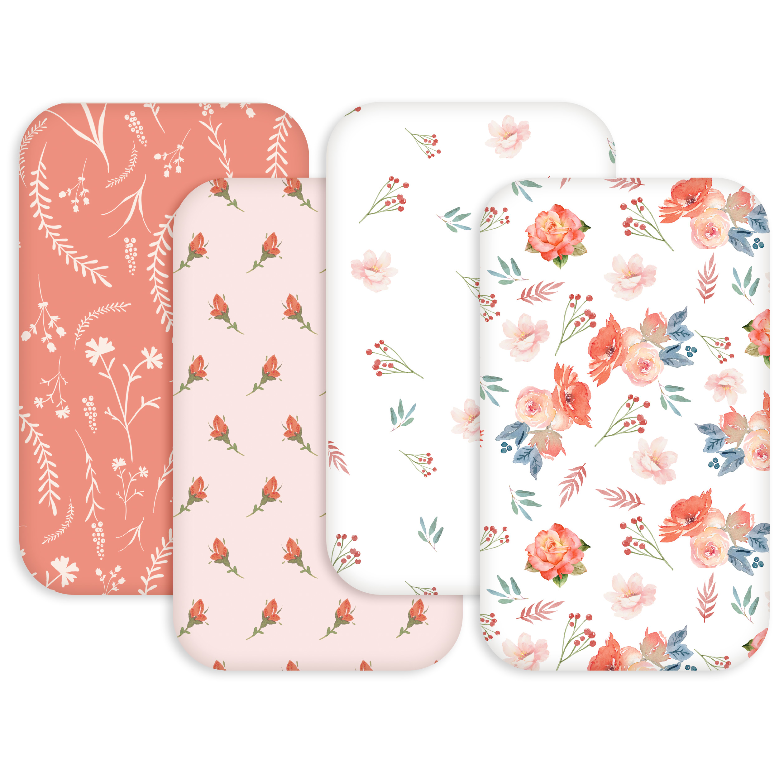 Floral Reverie | Bassinet Sheets 4-Pack | 20*33''
