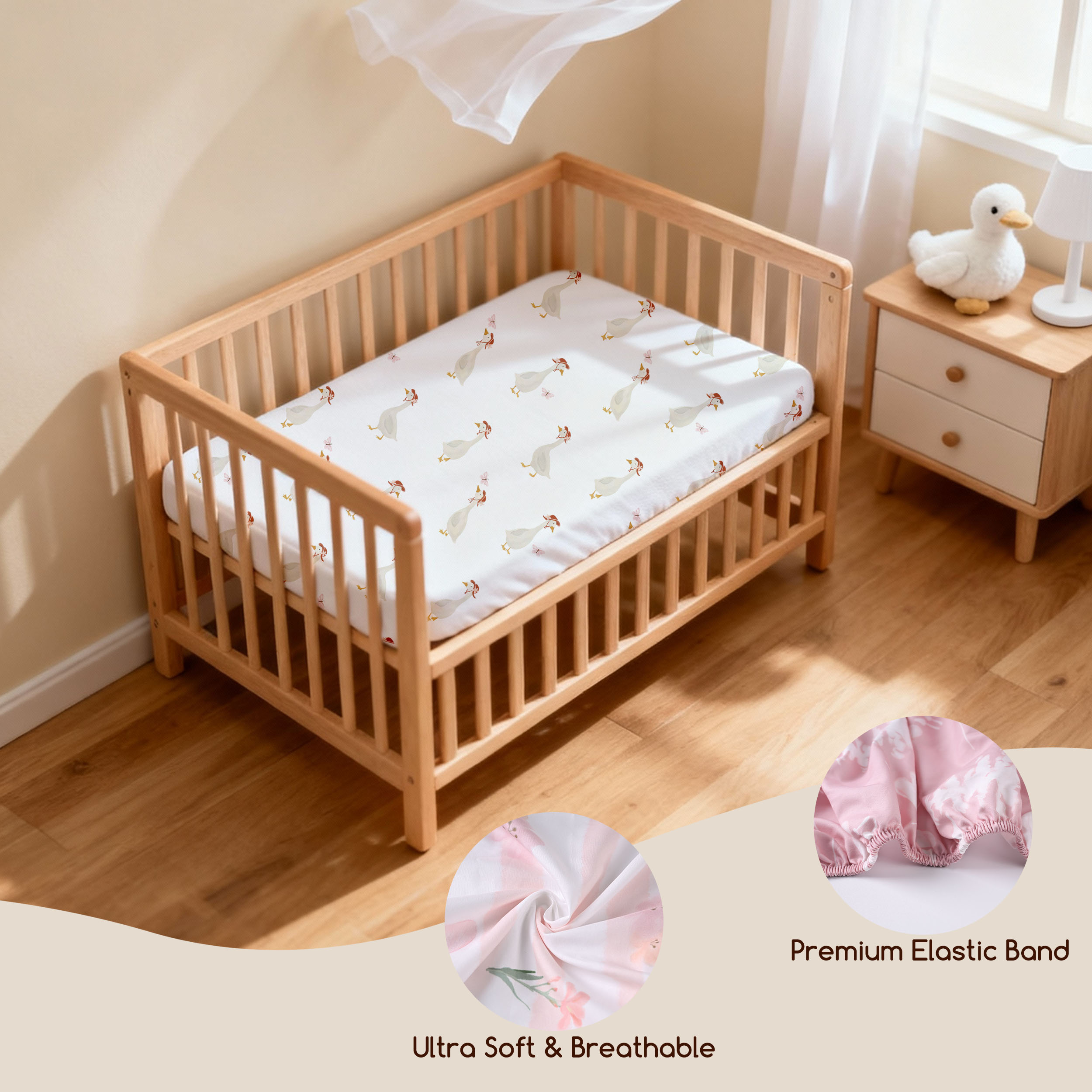 Pink Butterfly | Bassinet Sheets 3-Pack | 33*20''