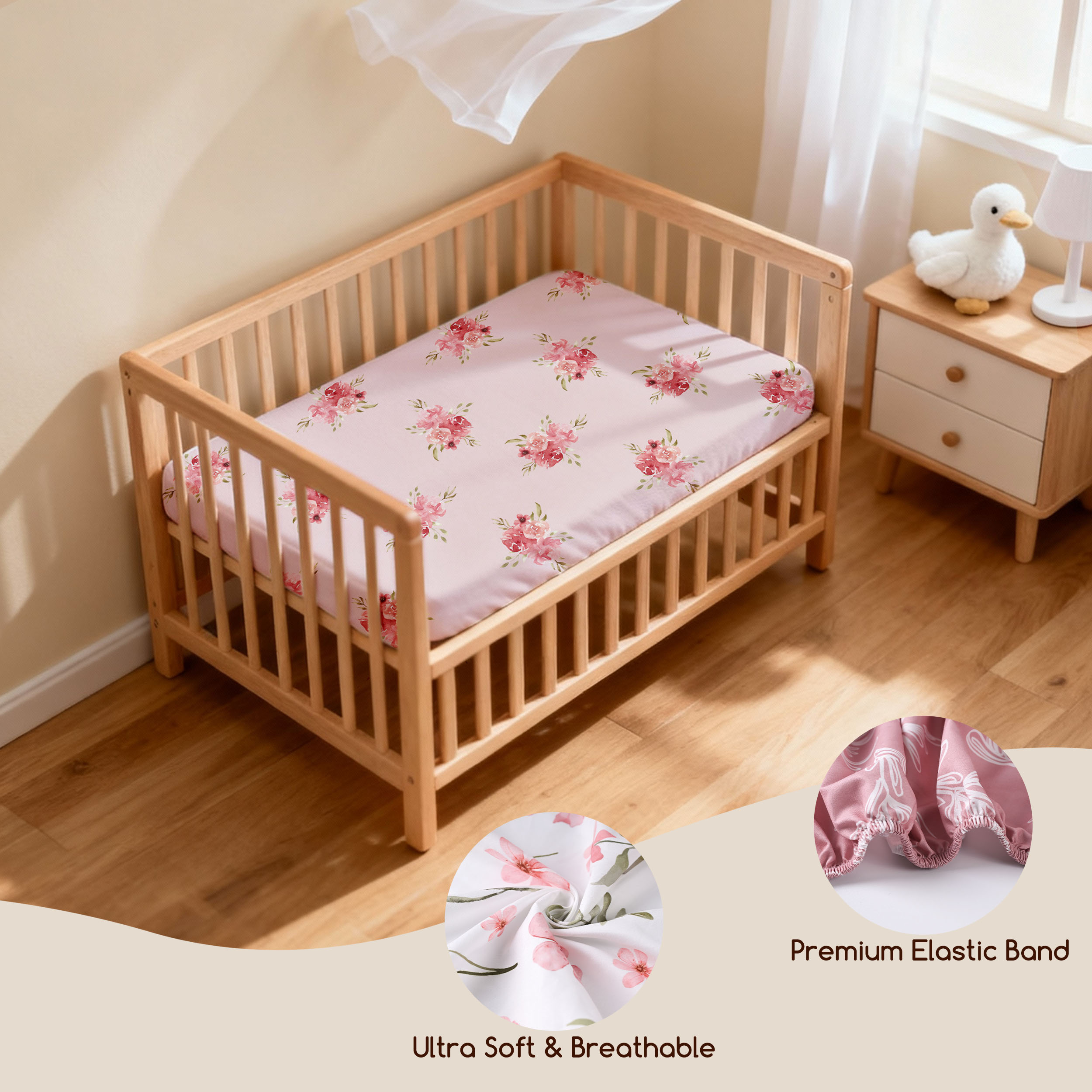 Flowering | Bassinet Sheets 3-Pack | 33*20''