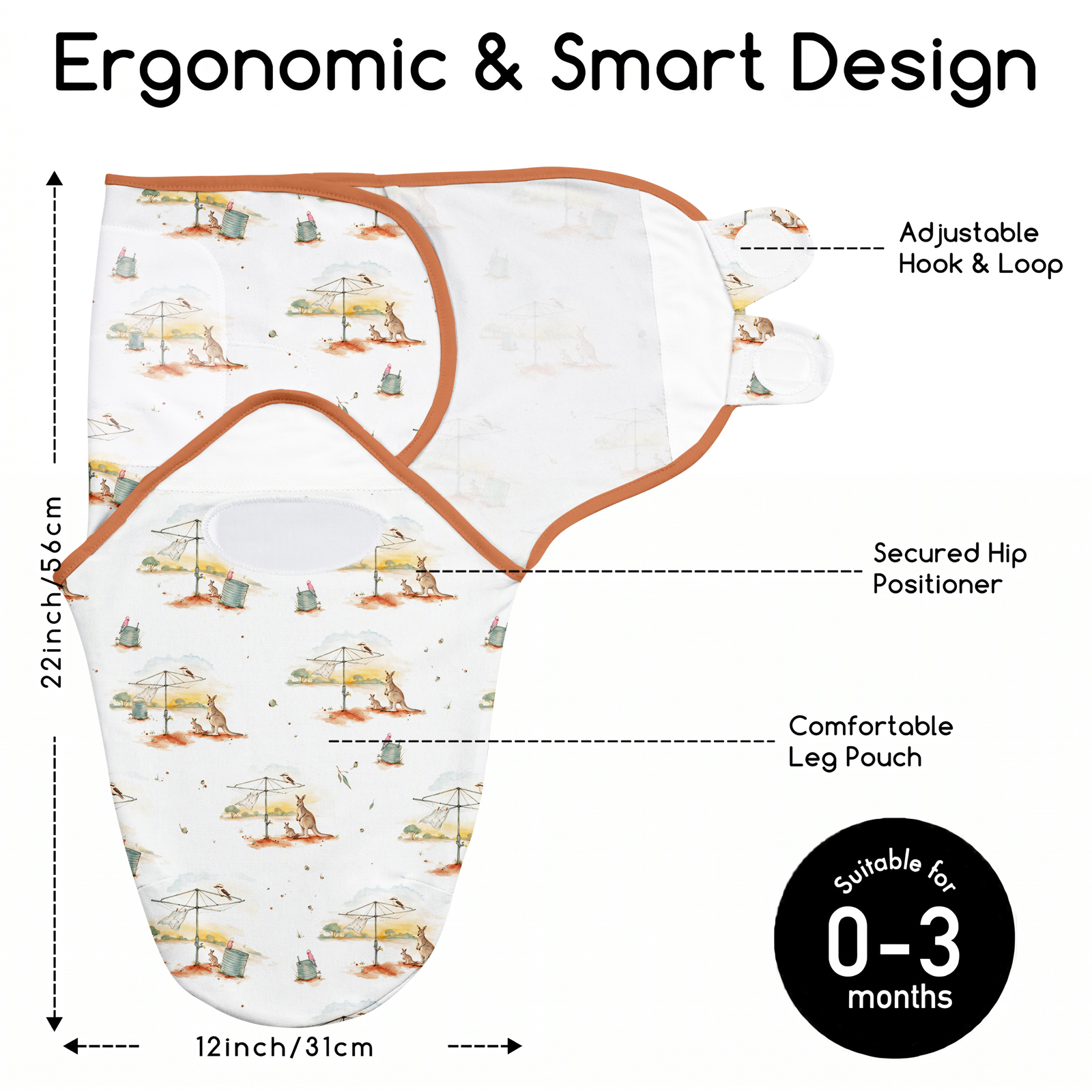 Sage Roo Paddock | Baby Swaddle 3 Pack | 0-3 Months