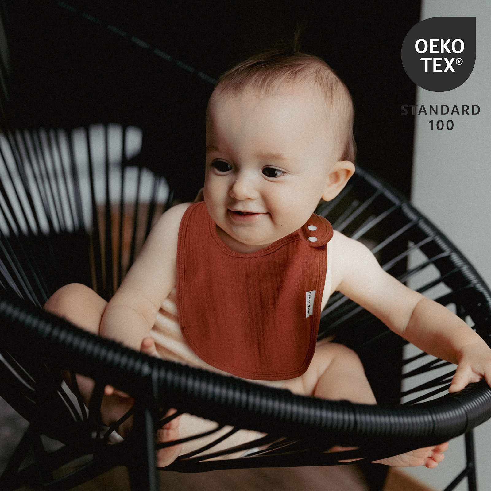 Umber | Organic Cotton Bandana Bibs 5 Pack | 0-36 months