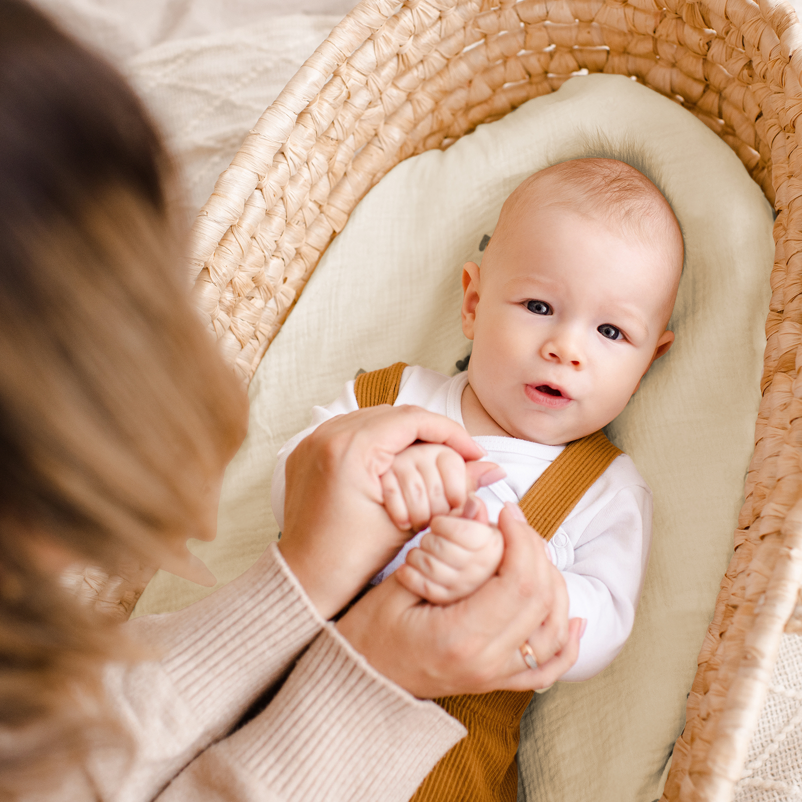 Rose  | Muslin Bassinet Sheets 2-Pack | 33''*17'' 100% Muslin Cotton