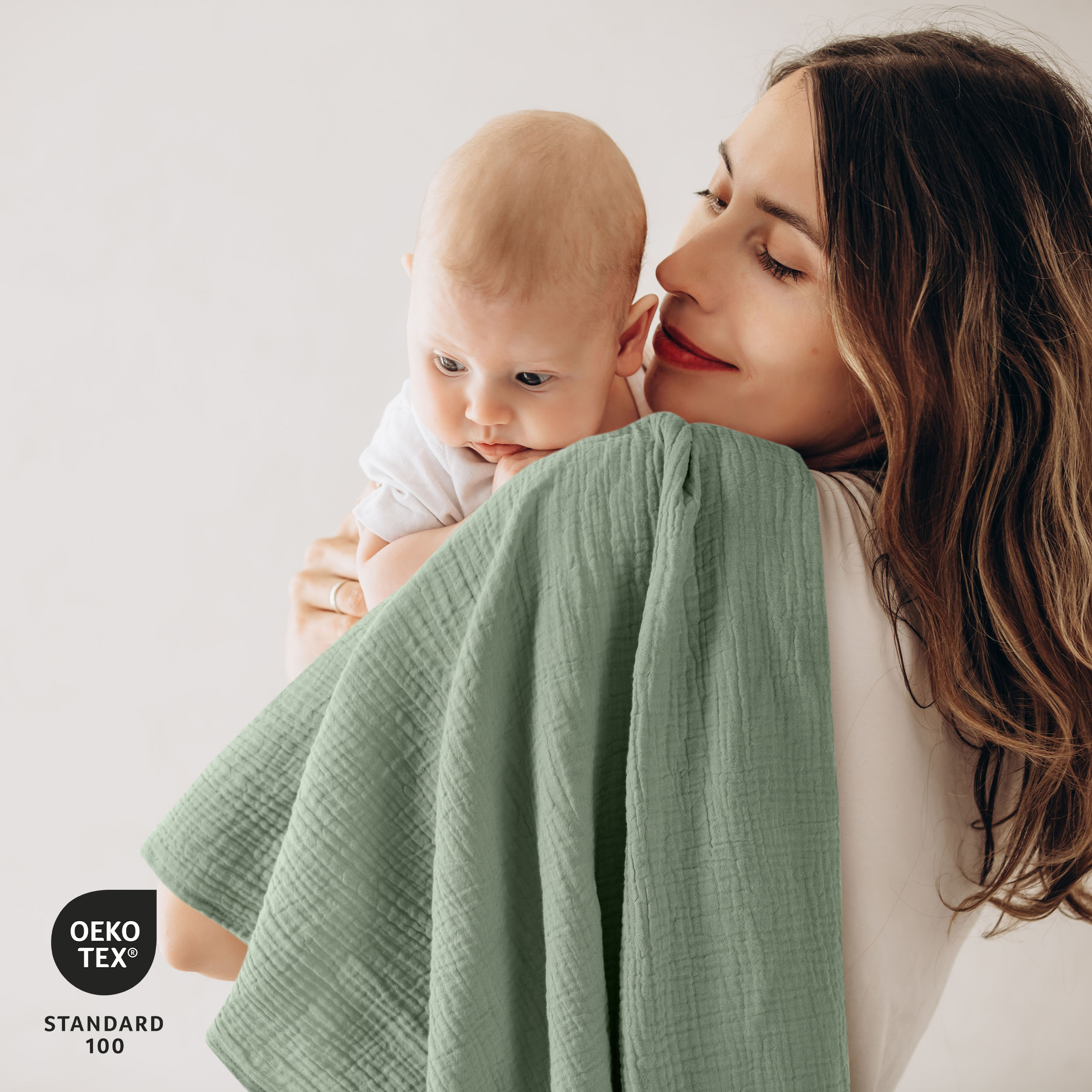 Muslin Swaddle Blankets 4-Pack | 38"x40" | Nature's Color Palette