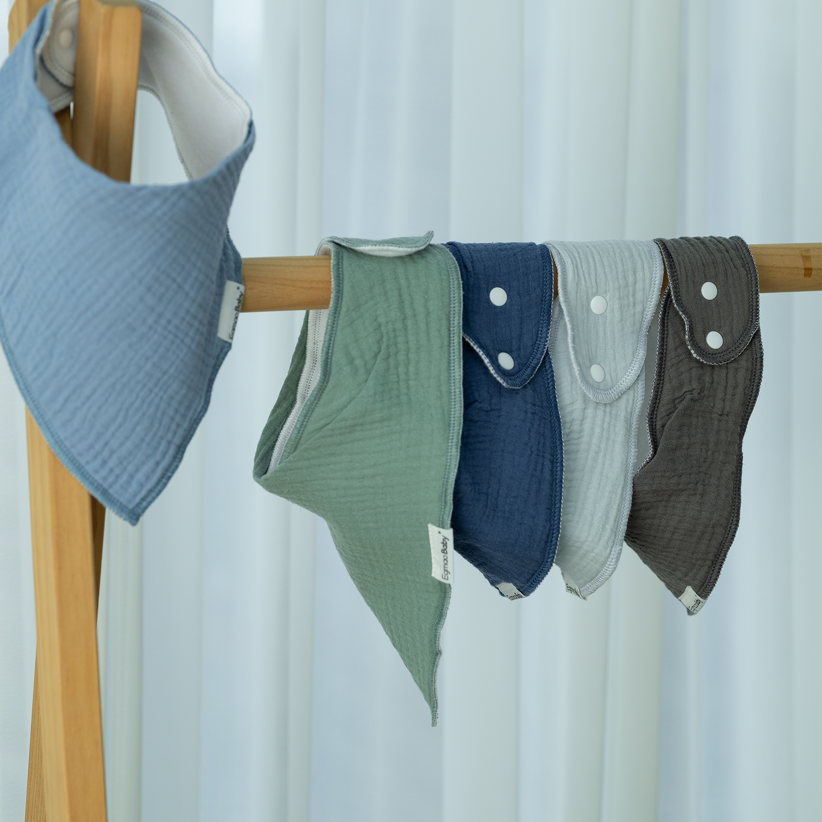 Forest | Soft & Absorbent Muslin Bandana Bibs 10 Pack