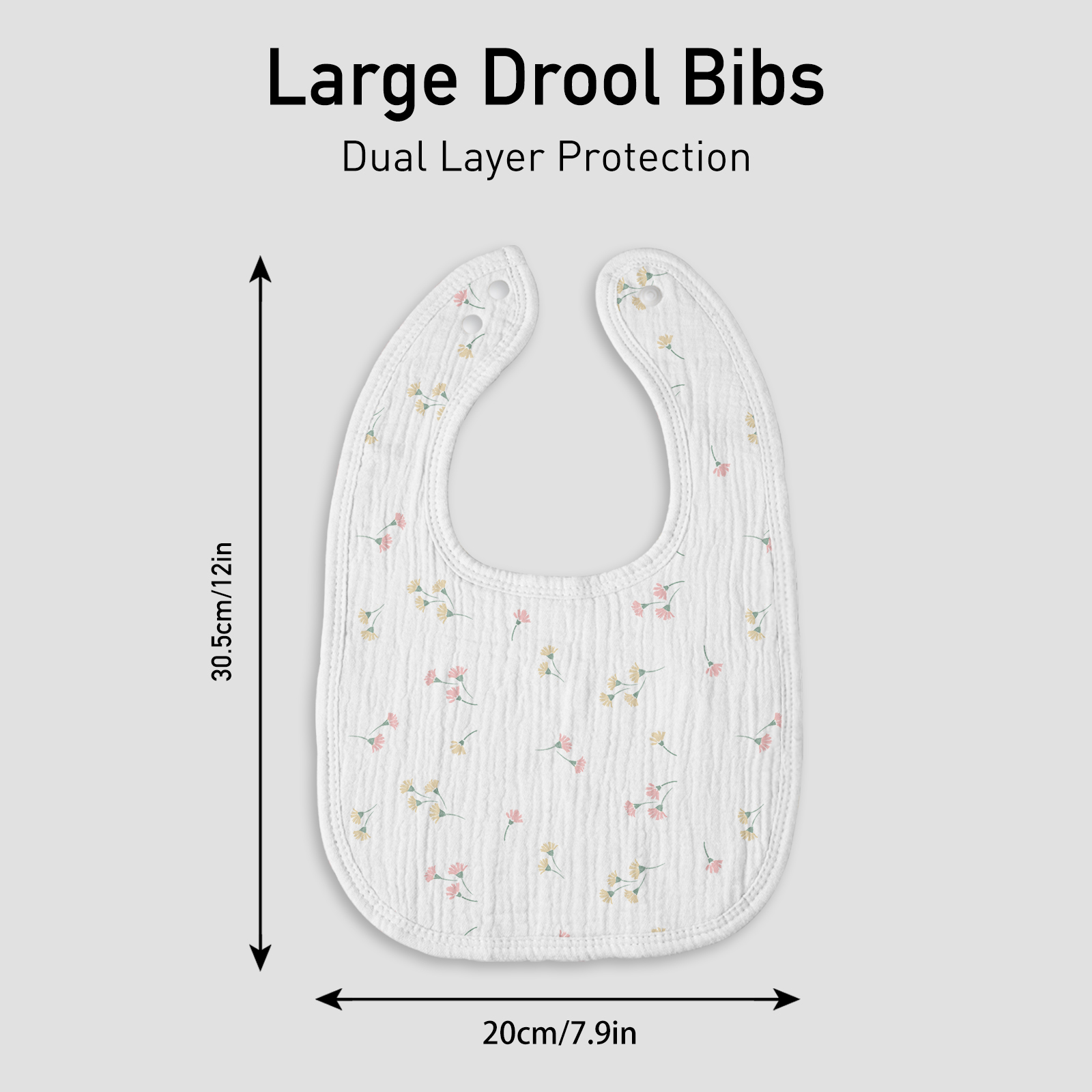 Colourful Garden | baby muslin bibs 6 pack | 0-36 months