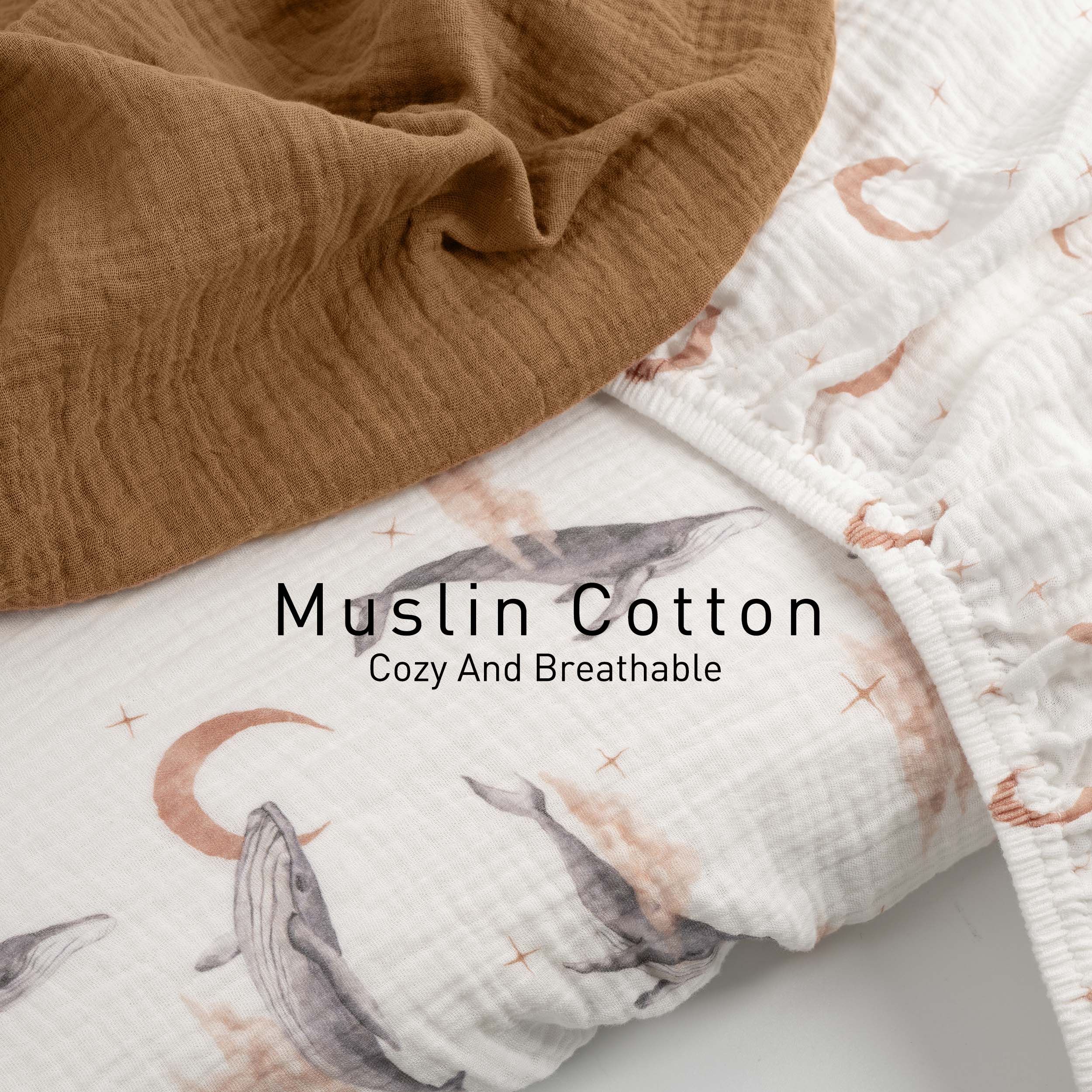 Nebula Drifter | Muslin Bassinet Sheets 3-Pack | 33''*17''