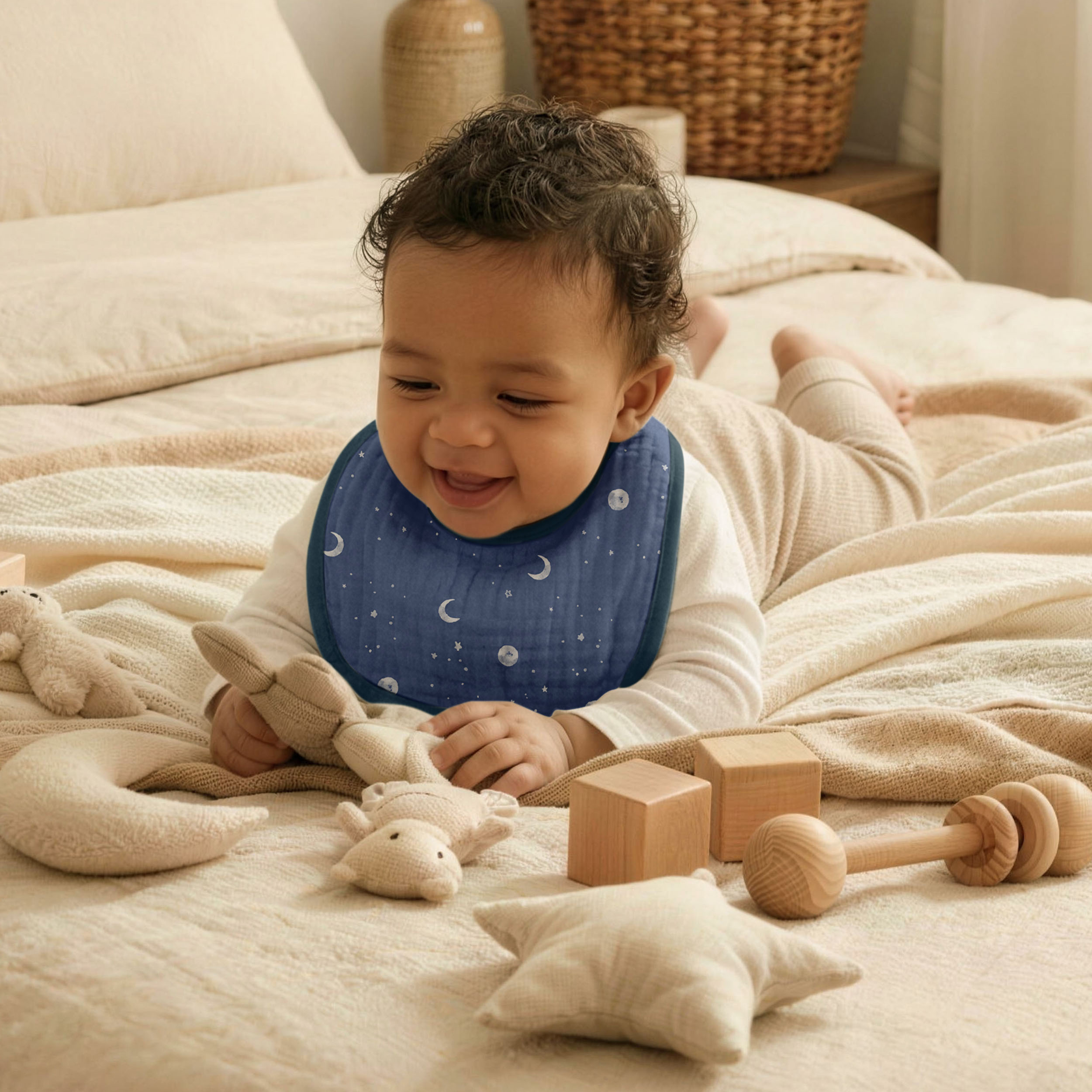 Star | baby muslin bibs 8 pack | 0-36 months