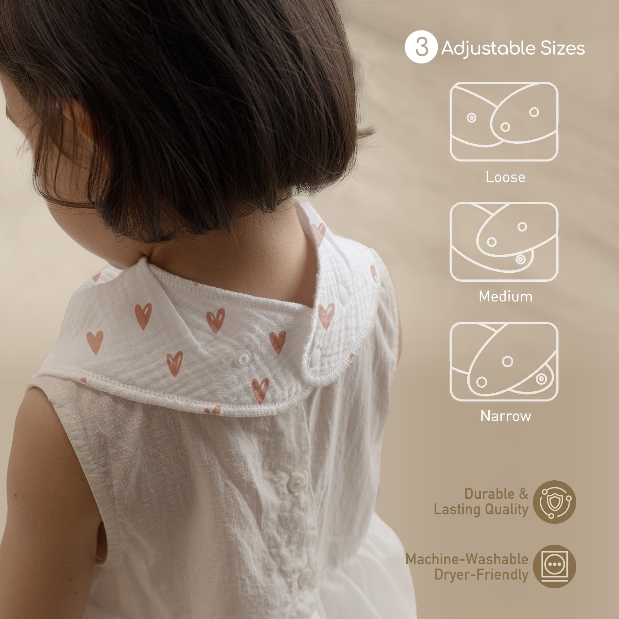 Blush Pastel Petal | Soft & Absorbent Muslin Bandana Bibs 8 Pack