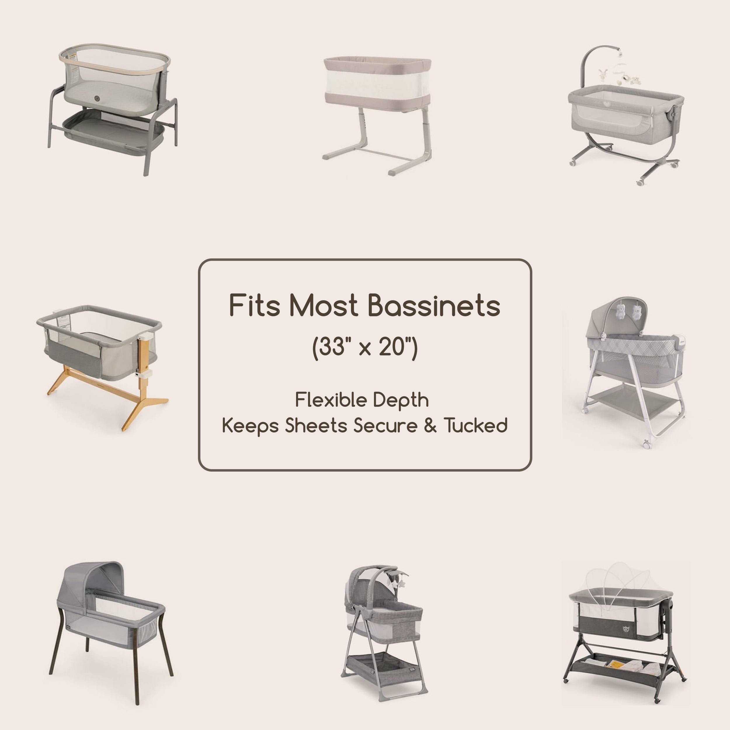 Pink Butterfly | Bassinet Sheets 3-Pack | 33*20''