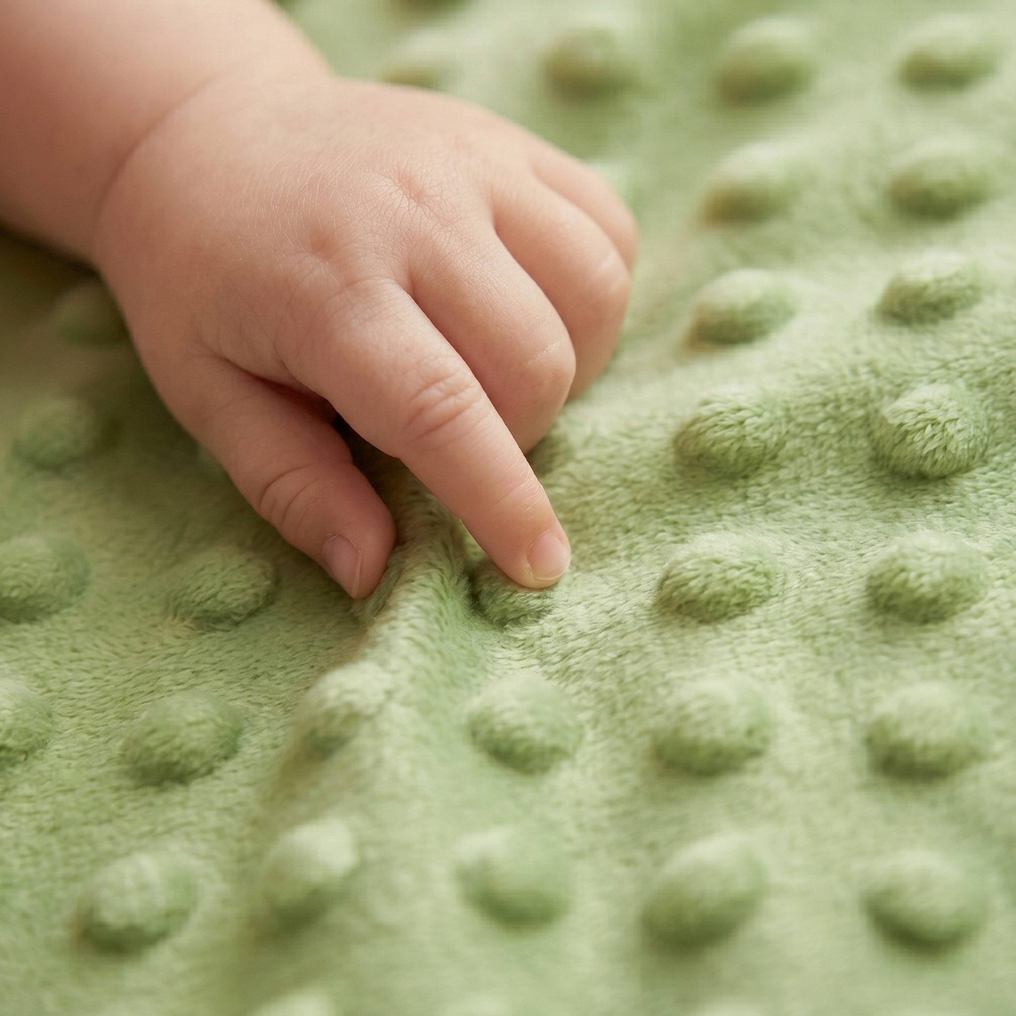 Green Safari Pals | Fleece Plush Dot Blanket | 30''*40''