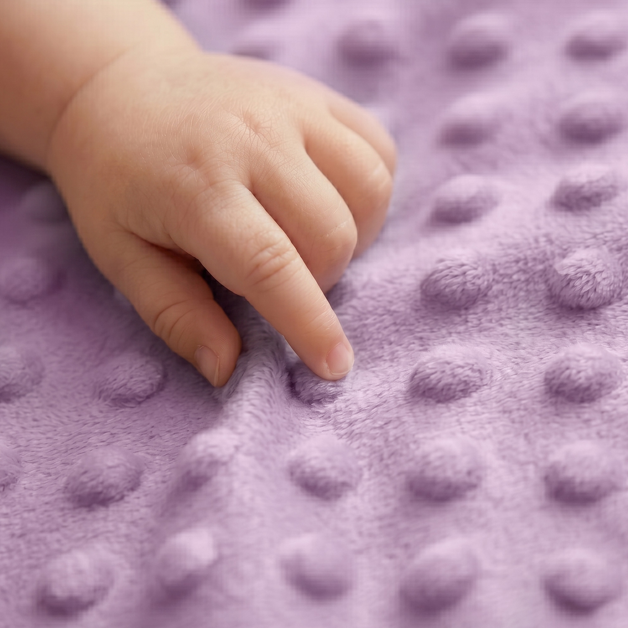Lavender Deer and Moon | Fleece Plush Dot Blanket | 30''*40''