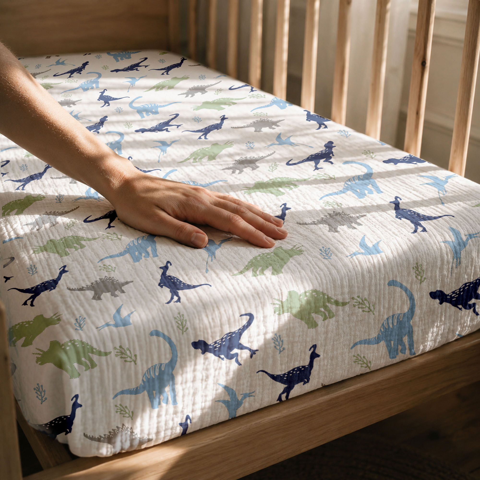 Sage Forest Deer | Muslin Crib Sheets 2-Pack | 52''*28''
