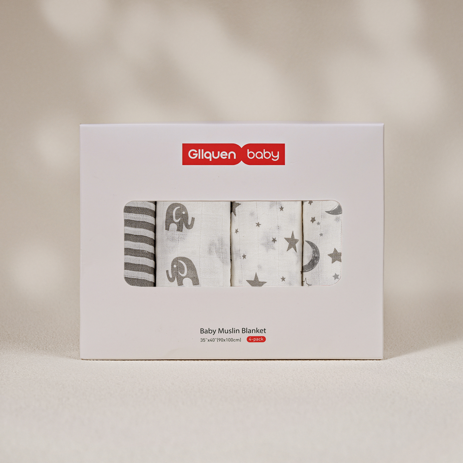 Muslin Swaddle Blankets 4-Pack, 35"x40" - Galaxy