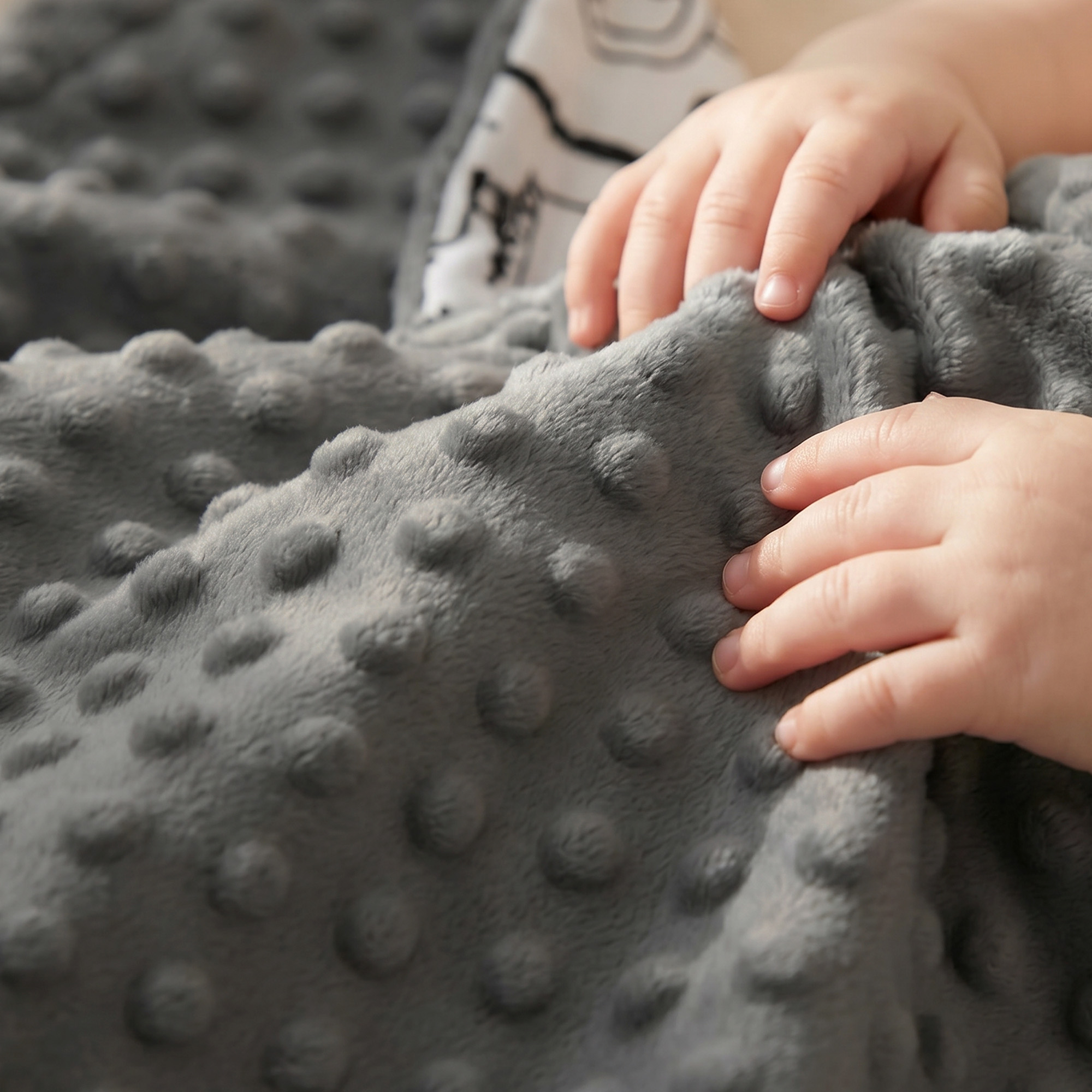 Gray Jungle Animals | Fleece Plush Dot Blanket | 30''*40''