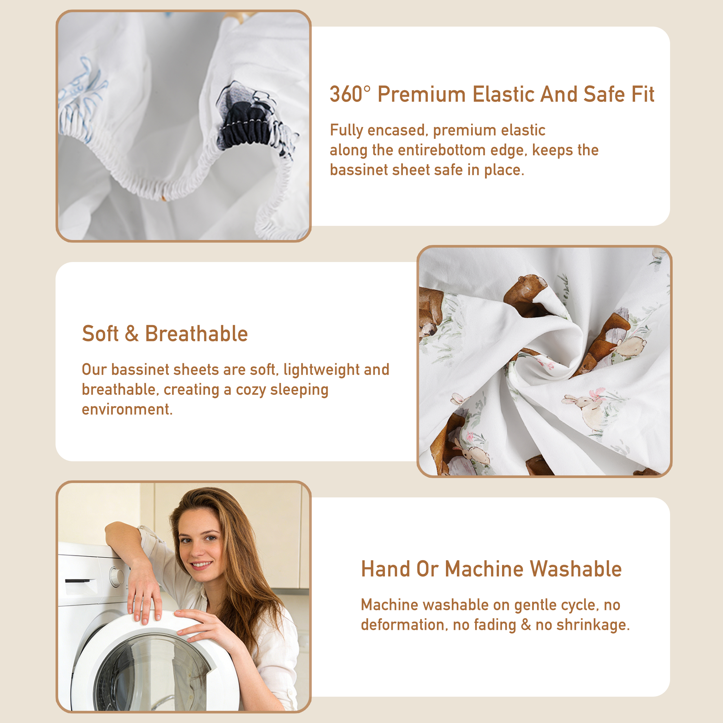 Starry Space Voyage | Bassinet Sheets 4-Pack | 20*33''
