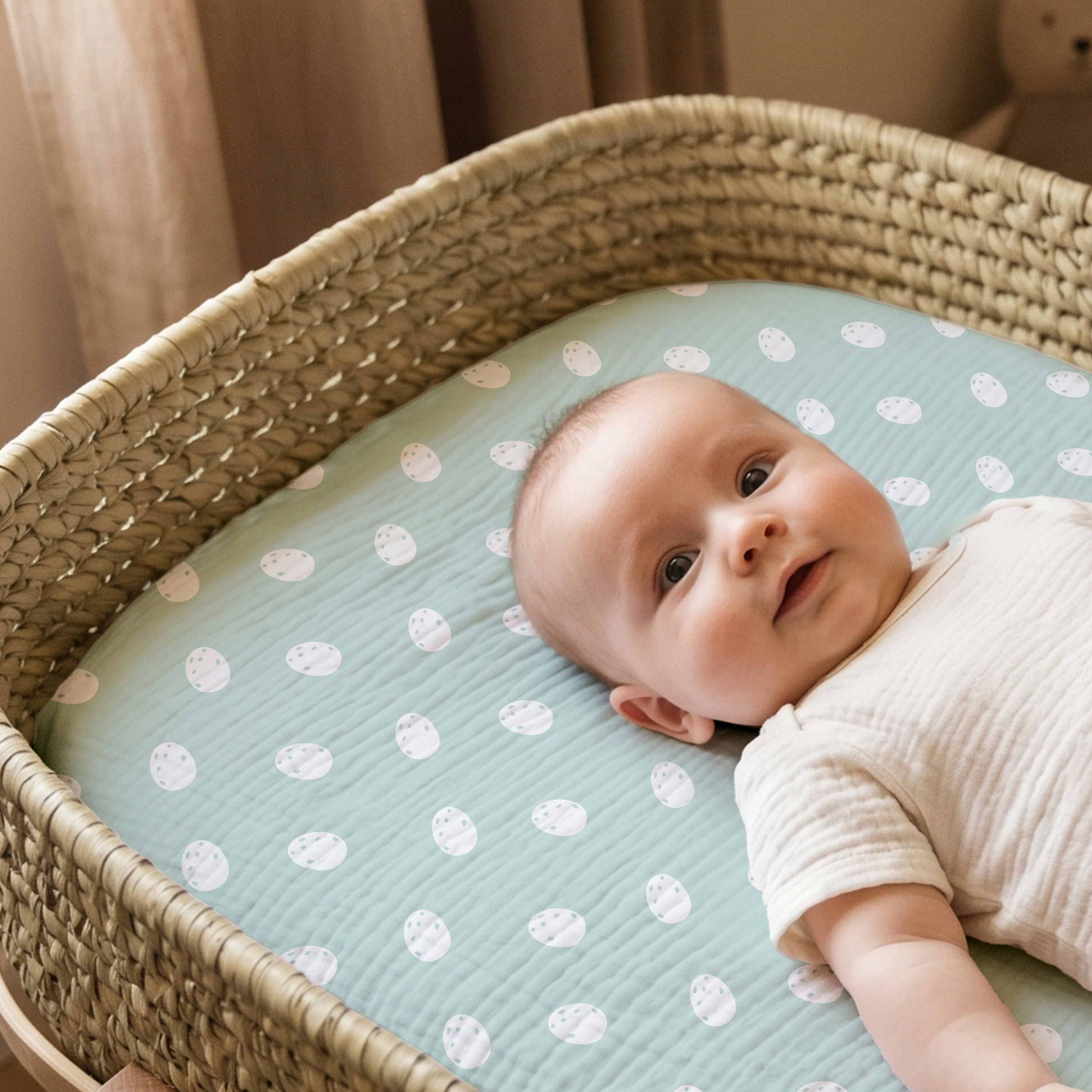 Tropical Dino  Print | Muslin Bassinet Sheet 3-Pack | 33''*20''