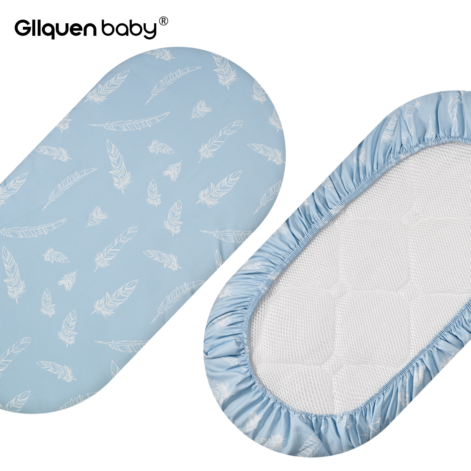 Pigeon | Soft Microfiber Fitted Change Pad Cover & Bassinet Sheets 4 Pack | 16''*32''