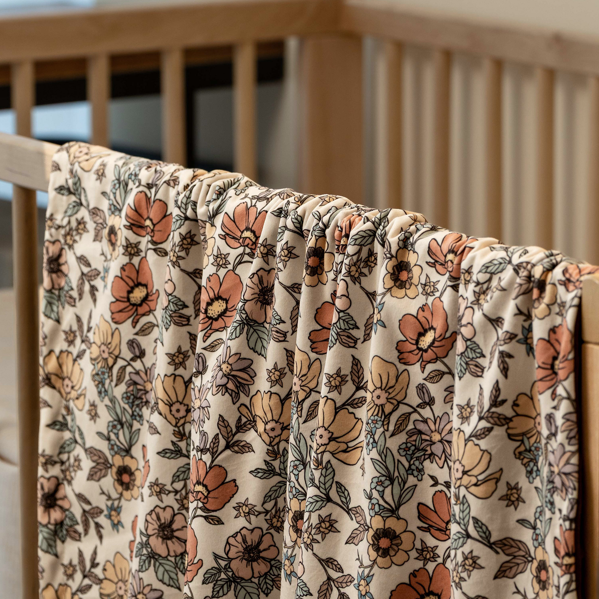 Vintage Flowers | Fleece Plush Dot Blanket | 30''*40''