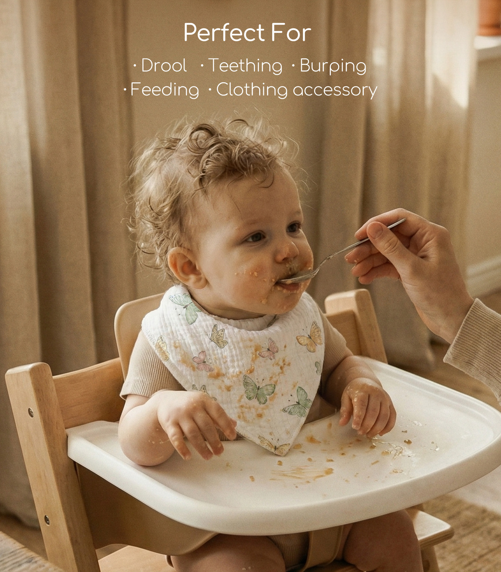 Sylvans | Soft & Absorbent Muslin Bandana Bibs 8 Pack