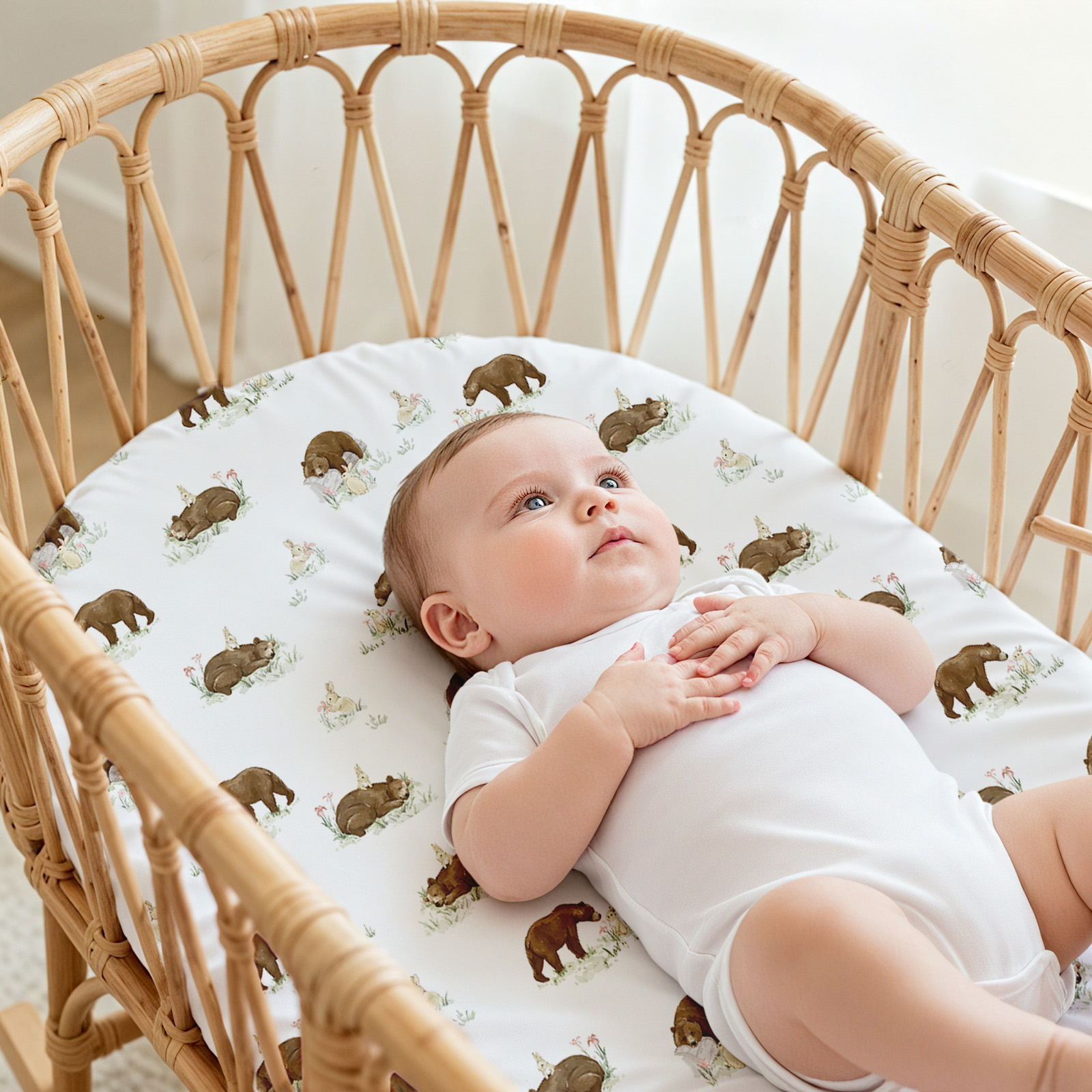 Forest Tale | Soft Microfiber Fitted Change Pad Cover & Bassinet Sheets 4 Pack | 16''*32''