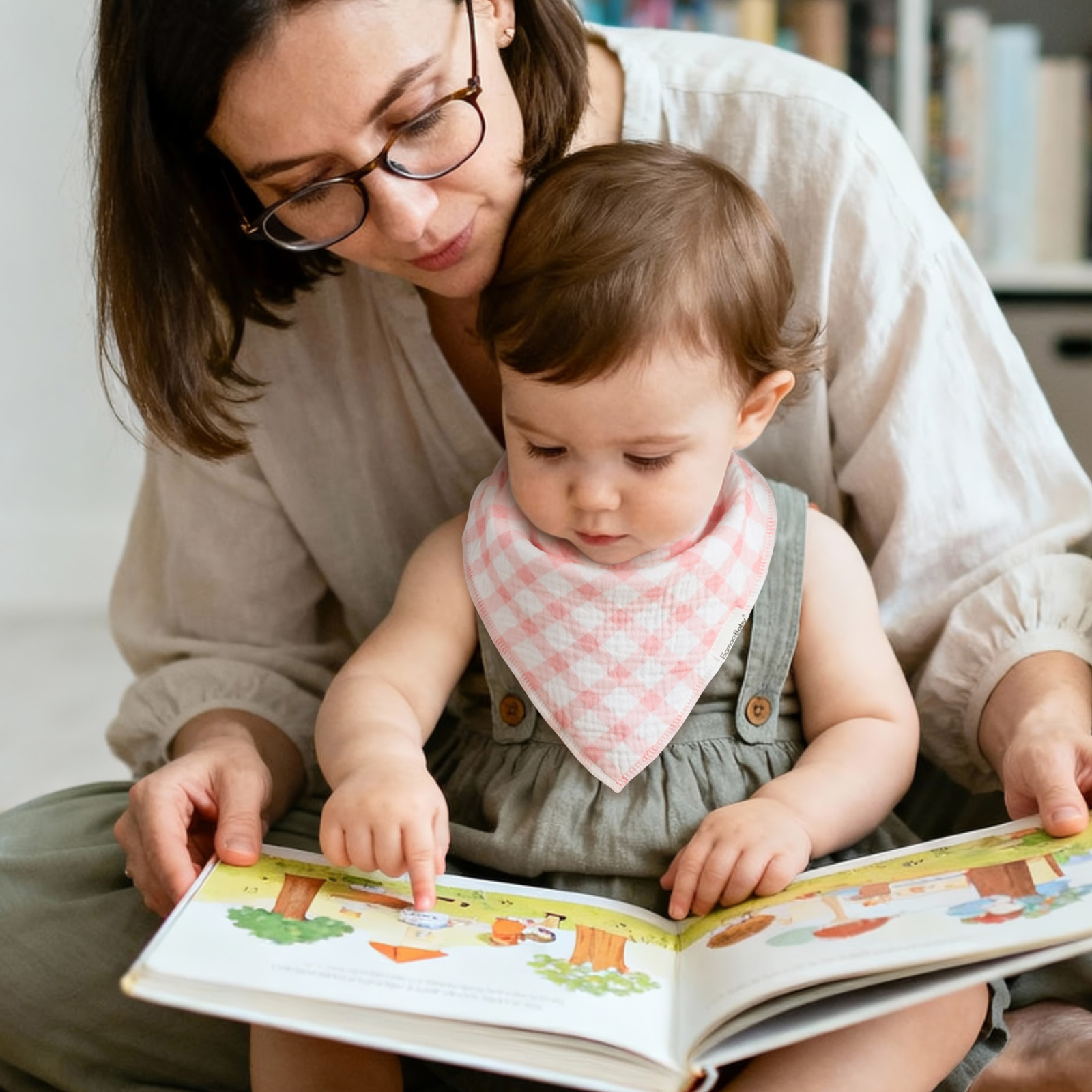 Dreamy Amusement | Soft & Absorbent Muslin Bandana Bibs 10 Pack