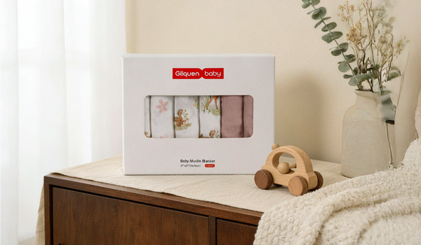 Muslin Swaddle Blankets 6-Pack | 27x27" | Deer & Soft Light