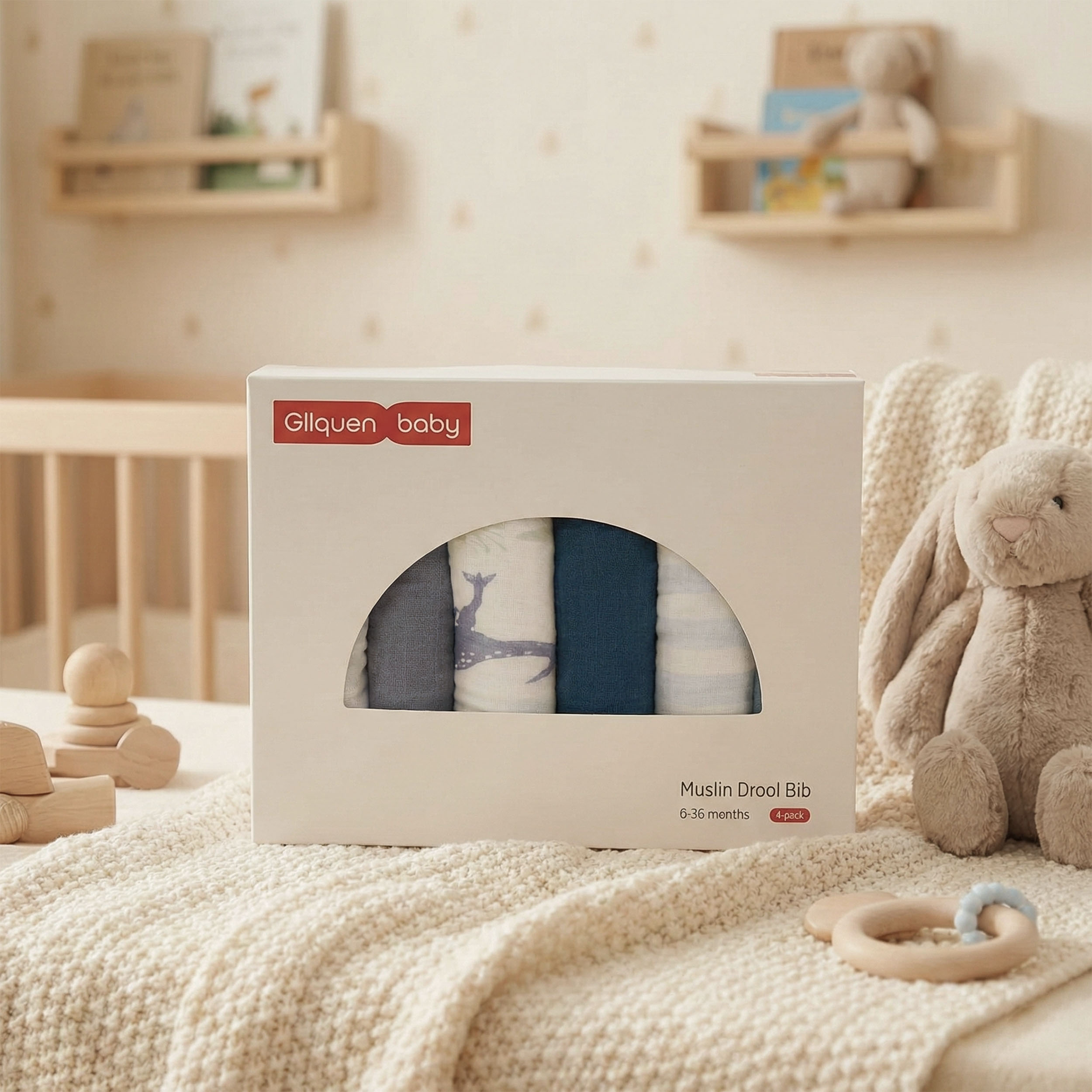 My Dino Pals | baby muslin bibs 6 pack | 0-36 months