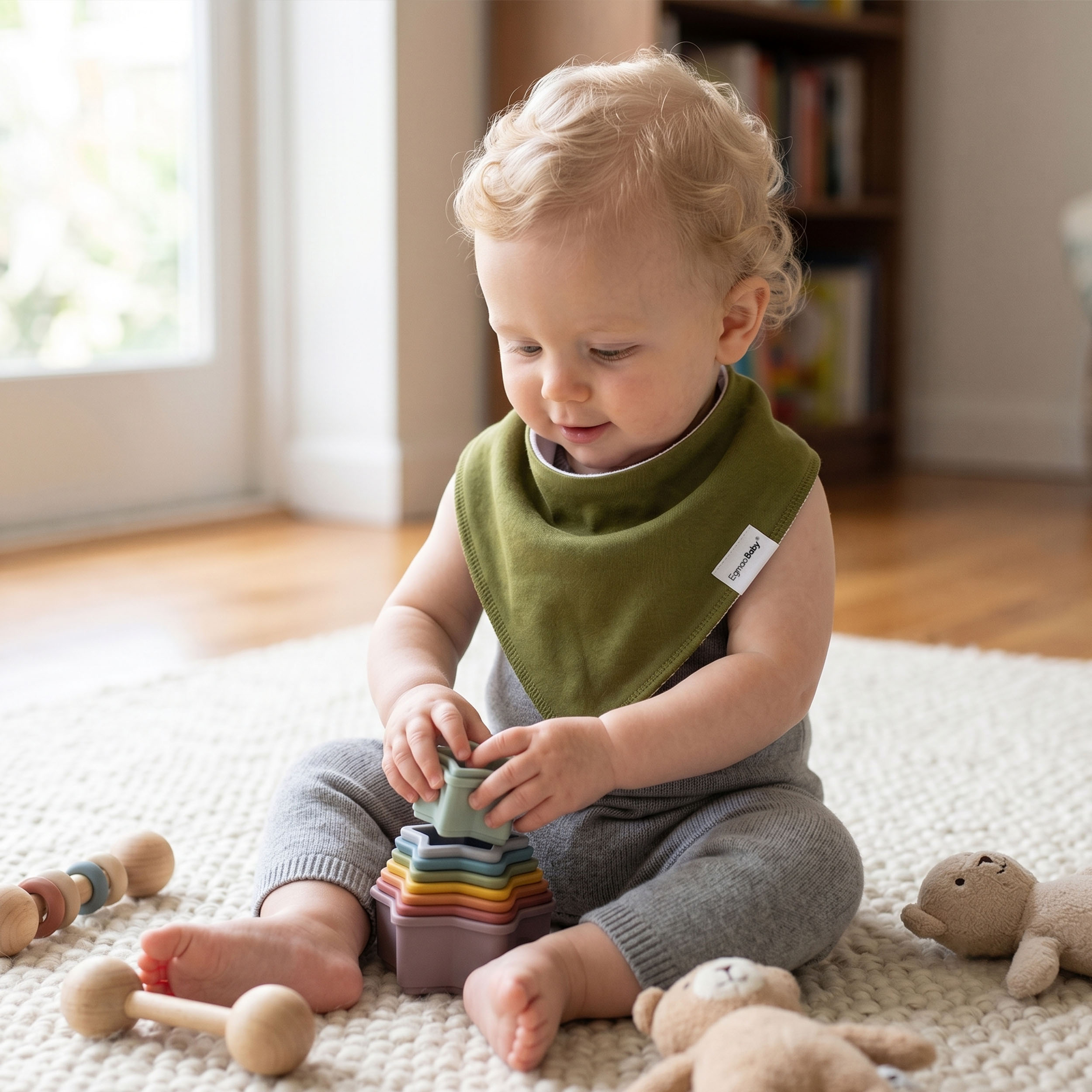 Super Absorbent Bandana Bibs 10 Pack - Soft Earth Palette