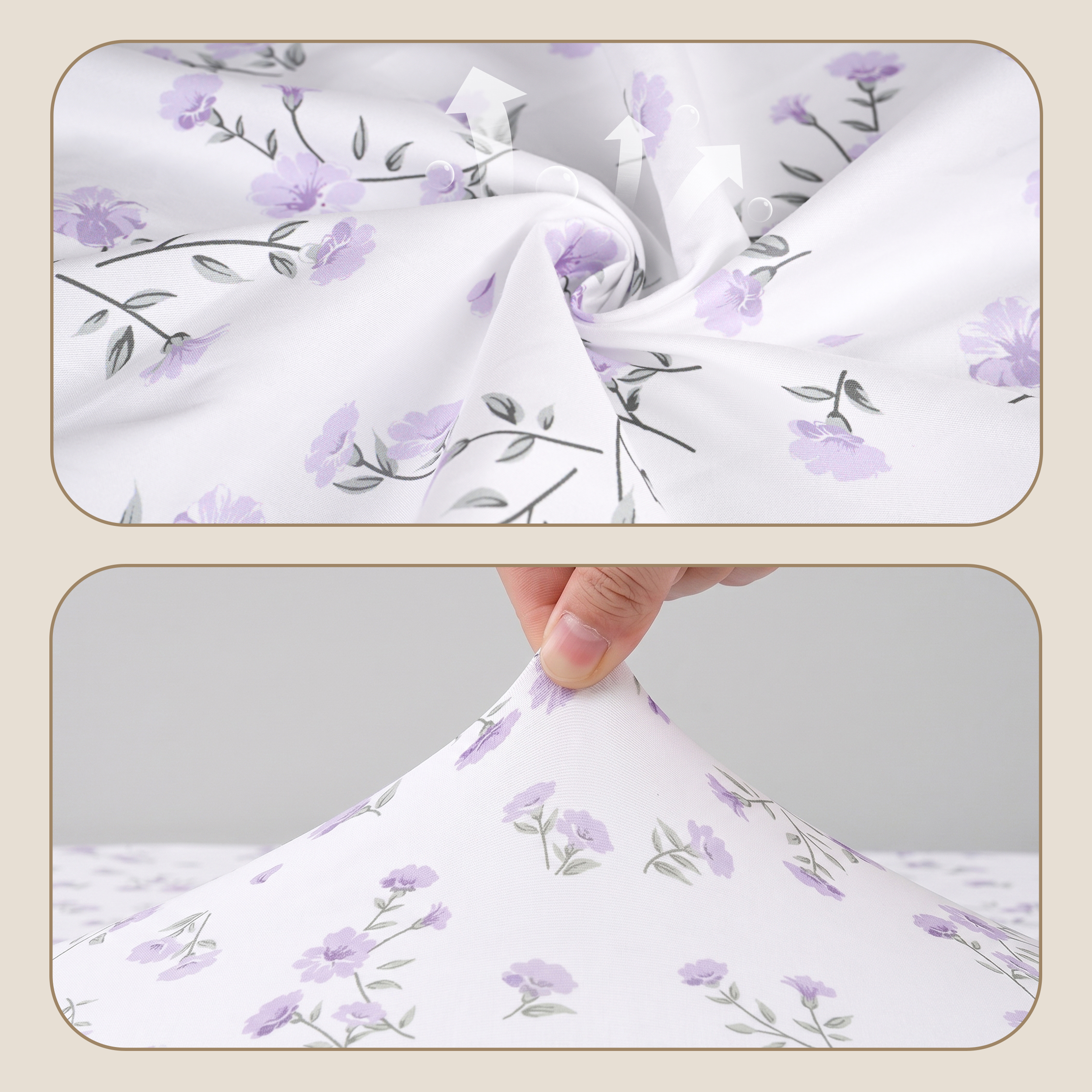 Lilac Wild Meadow | Bassinet Sheets 3-Pack | 33*20''
