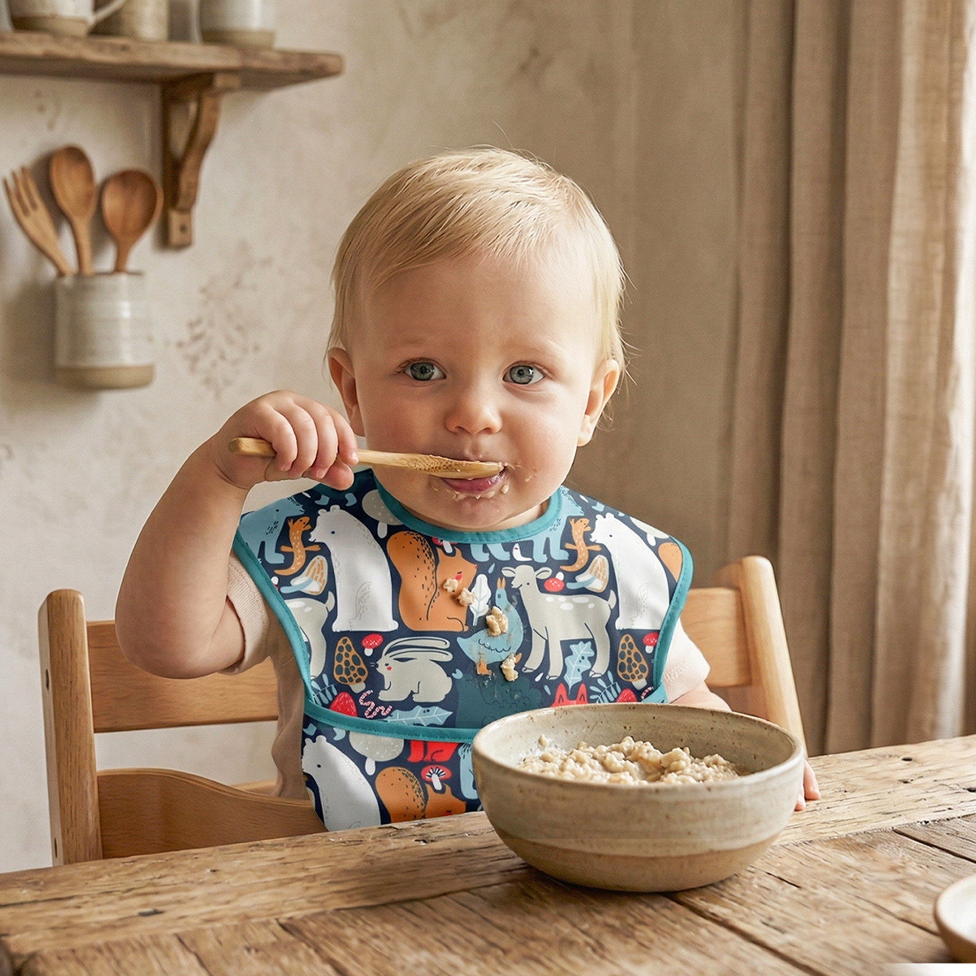 Nature Magic | Gllquen baby Waterproof Bibs 3 Pack | 3-24 Months