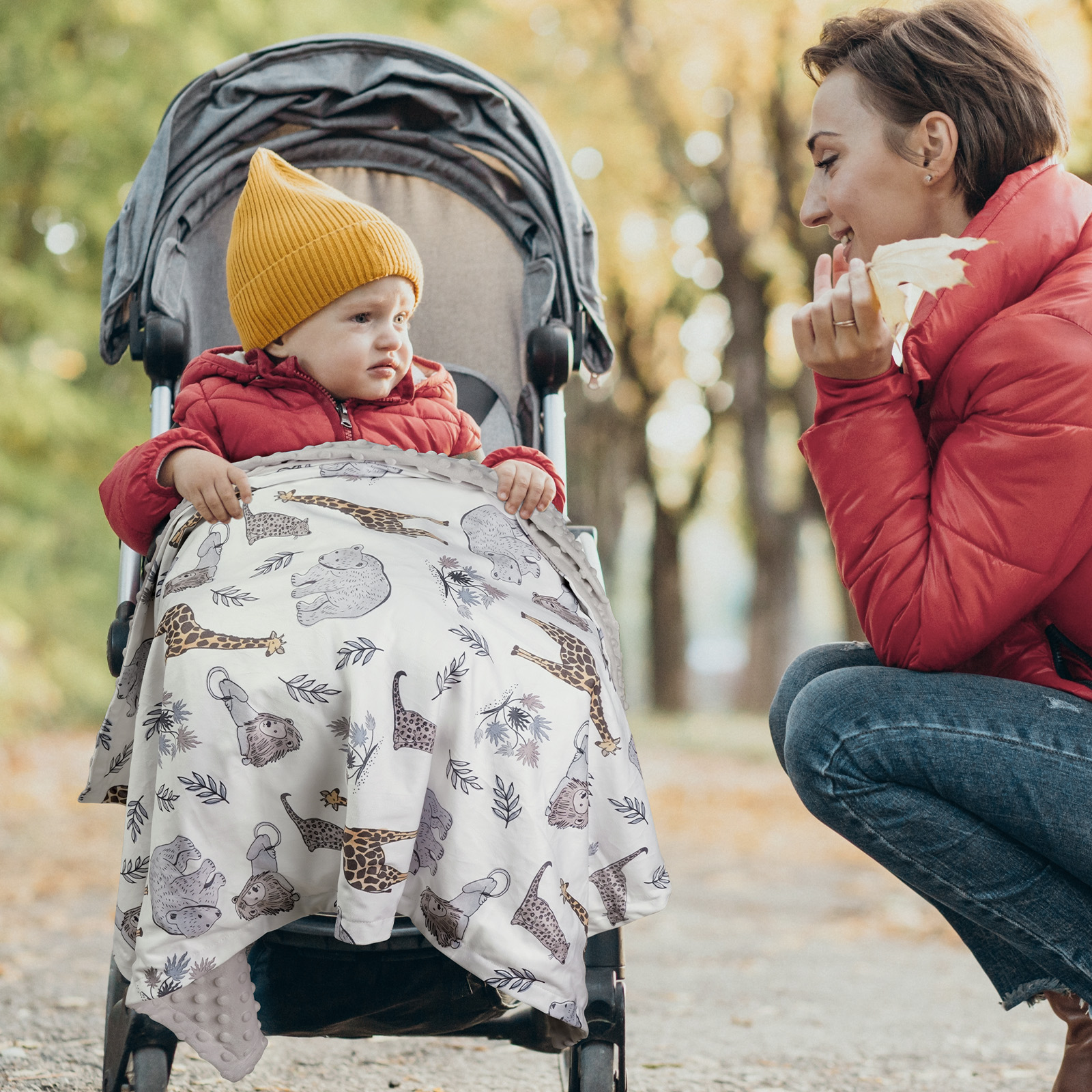 Lion | Gllquen baby Fleece Plush Dot Blanket | 30''*40''