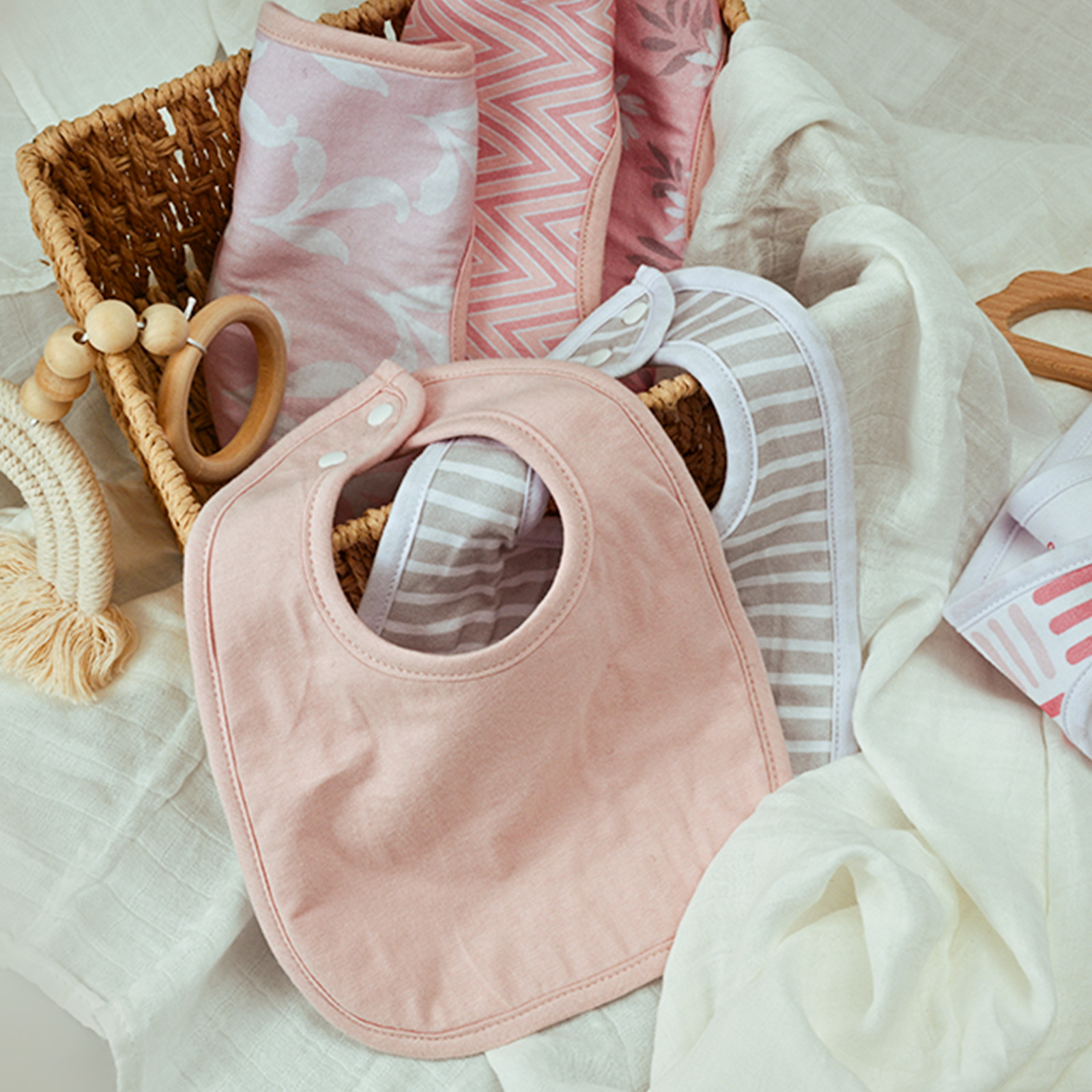 Scent of Spring | Organic Cotton Bandana Bibs 10 Pack | 0-36 Months