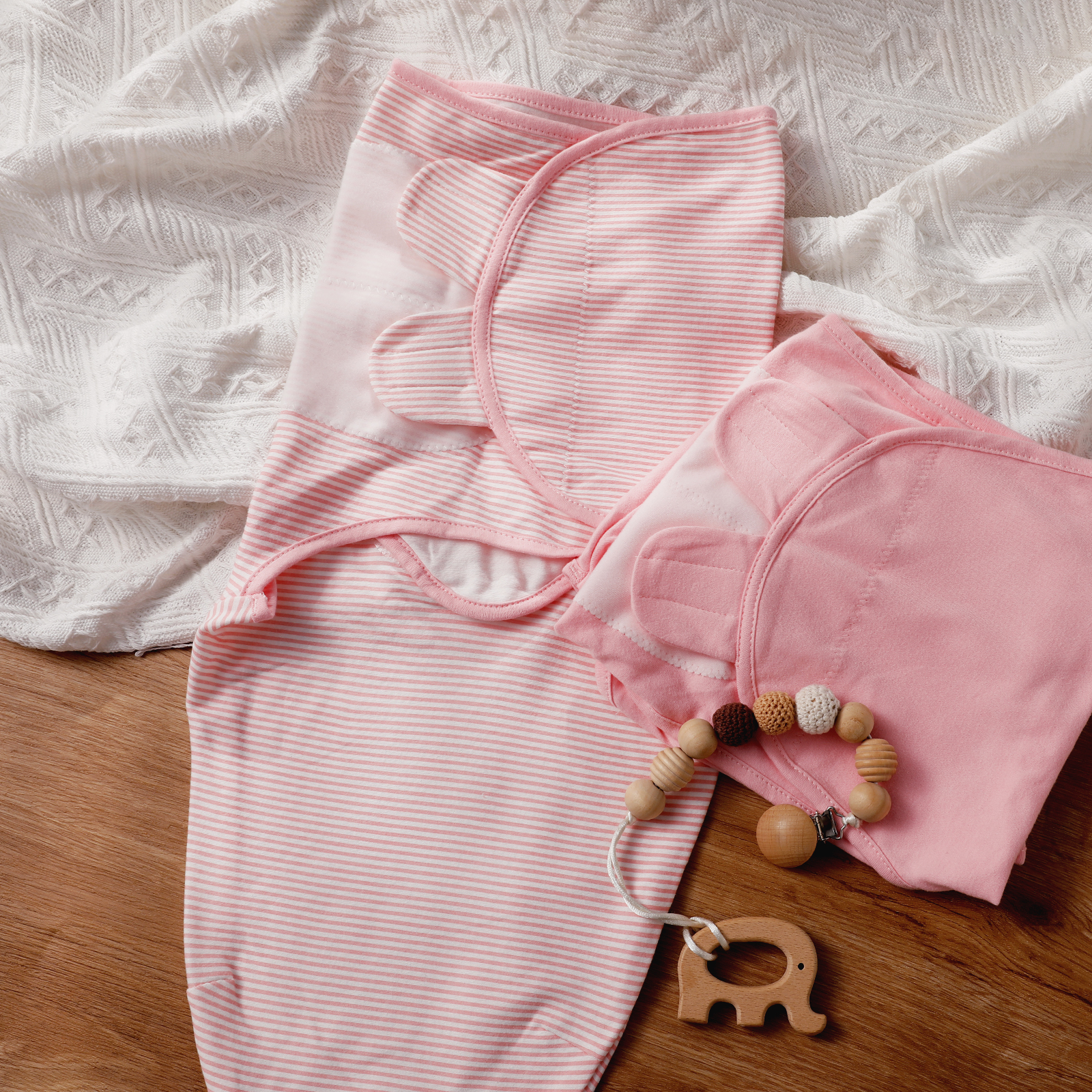 Pink Stripe | Soarwg Baby Swaddle 0-3 Months 2-Pack