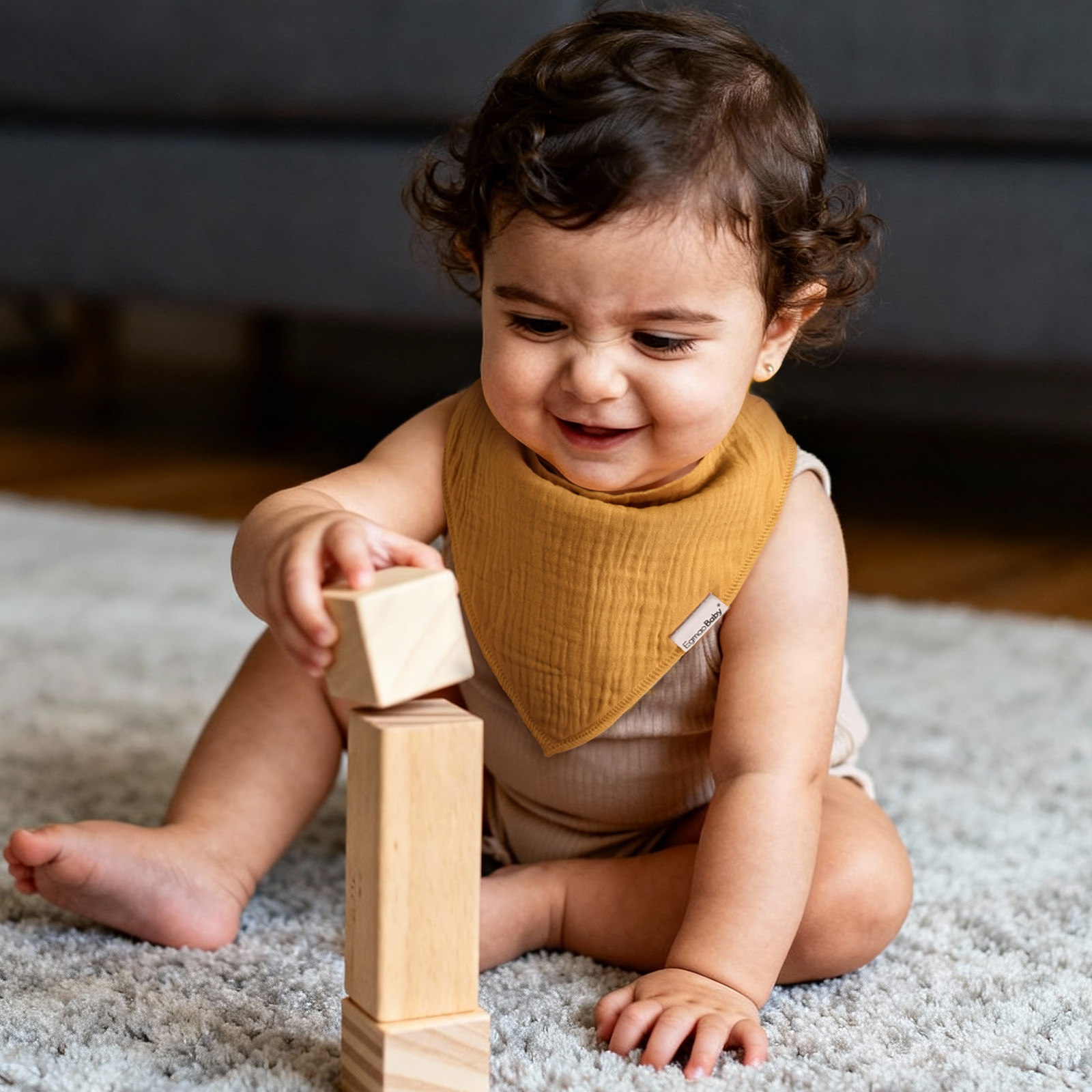 Lullaby | Soft & Absorbent Muslin Bandana Bibs 10 Pack