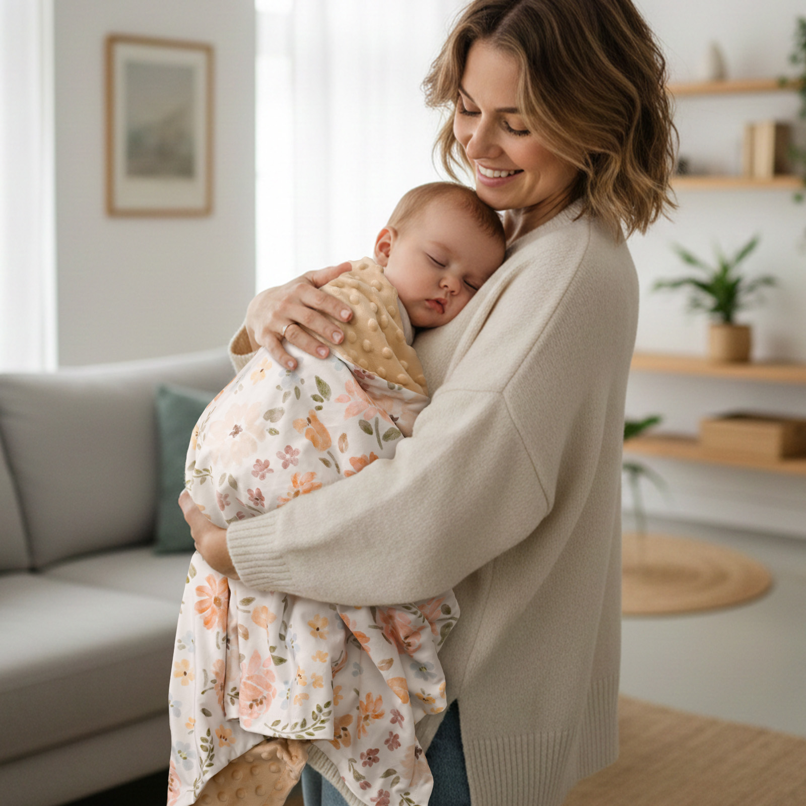 Pastoral Whispers | Fleece Plush Dot Blanket | 30''*40''