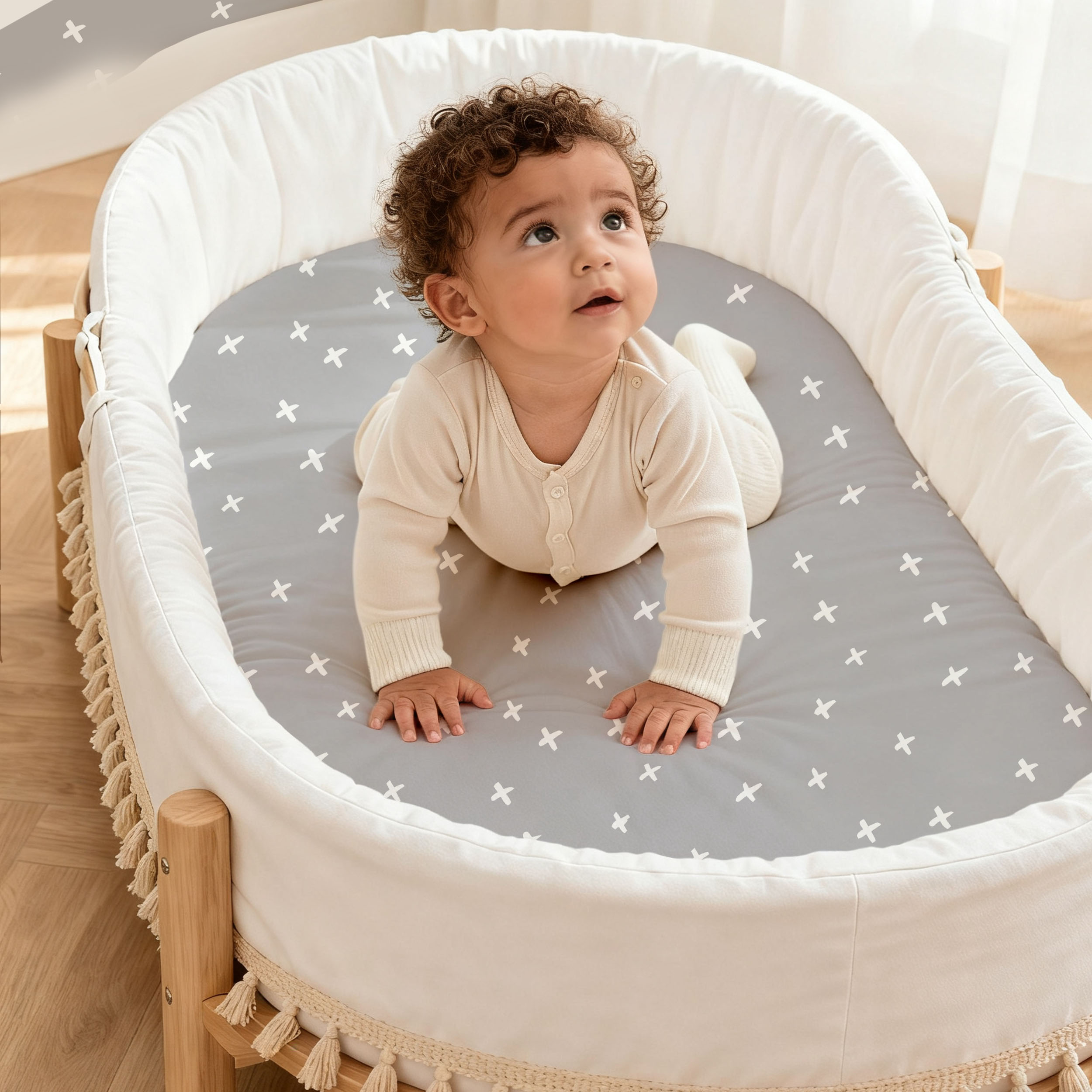 Grey Safari | Bassinet Sheets 3-Pack | 17*33''