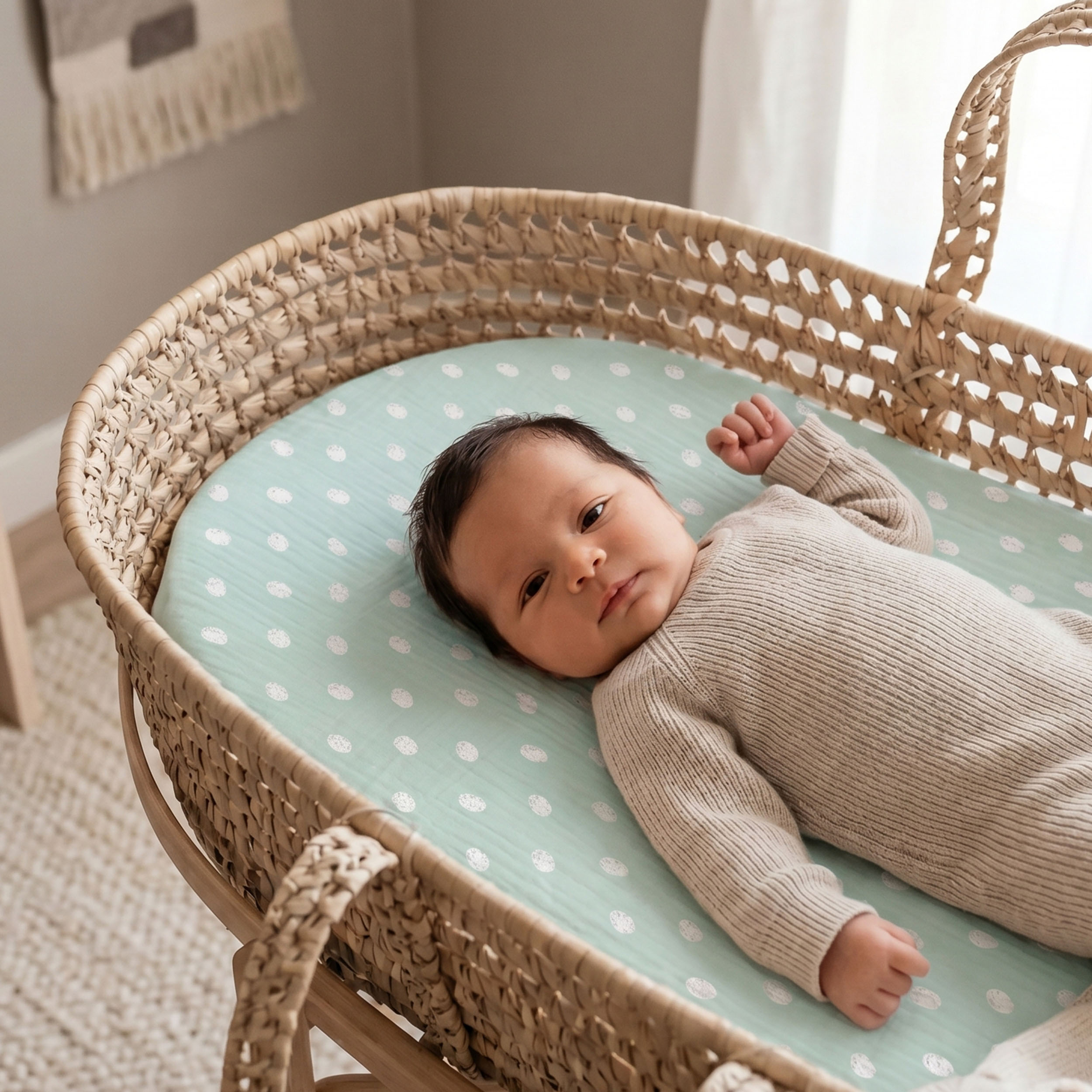 Tropical Dino  Print | Muslin Bassinet Sheets 3-Pack | 33''*17''