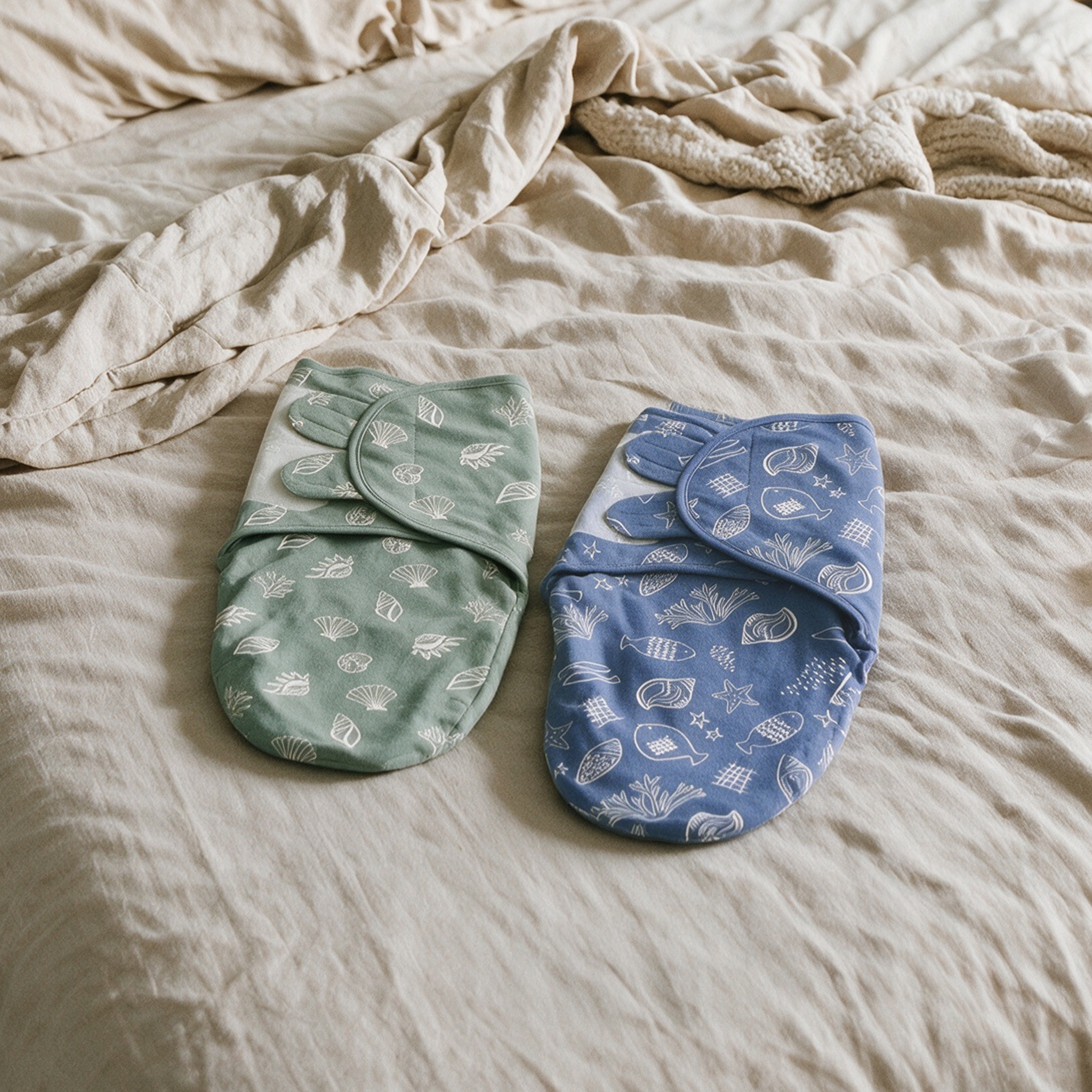 Sage Star Shore | Baby Swaddle 2-Pack | 0-3 Months